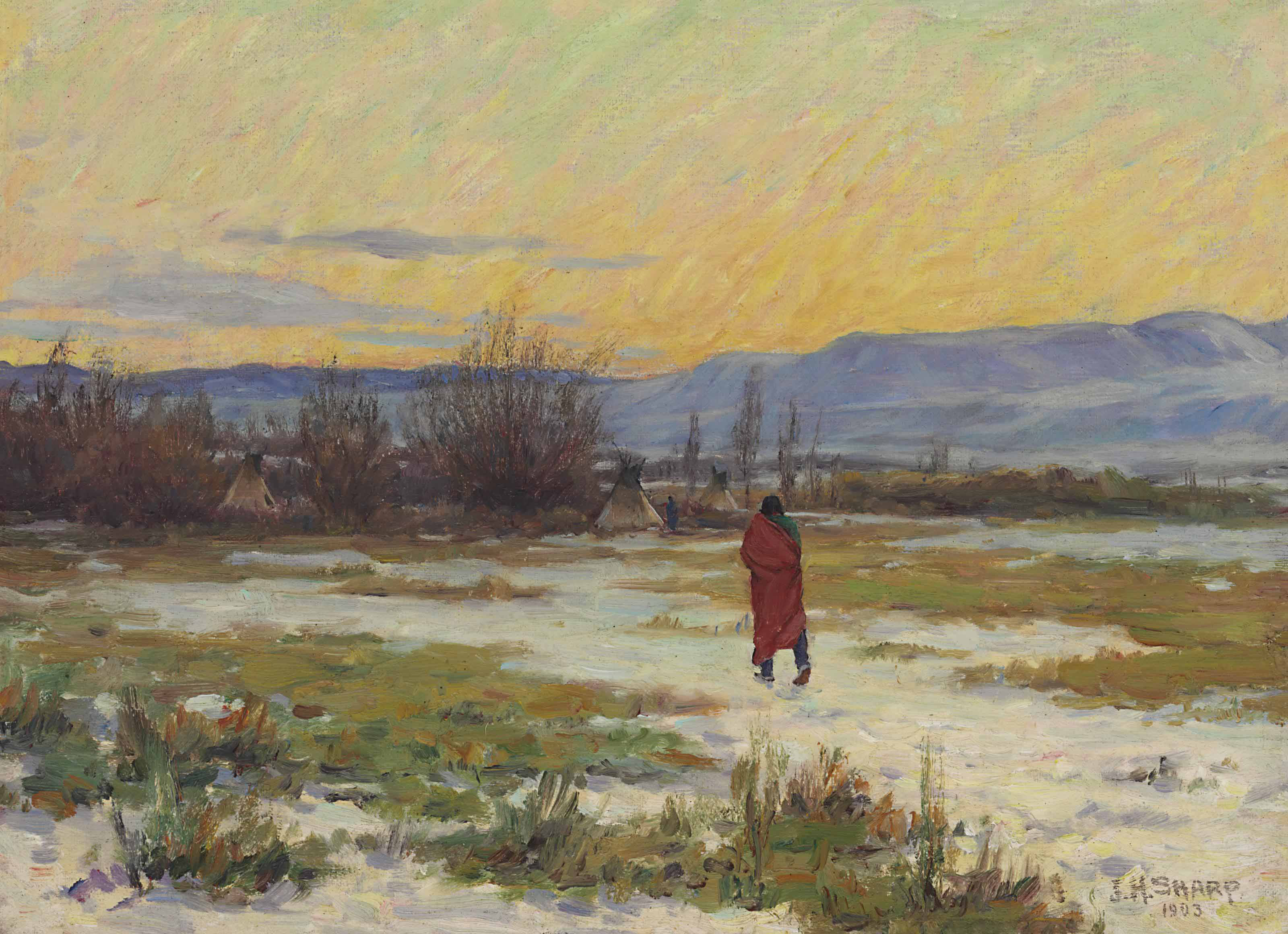Joseph Henry Sharp — Вечер в резервации Кроу
