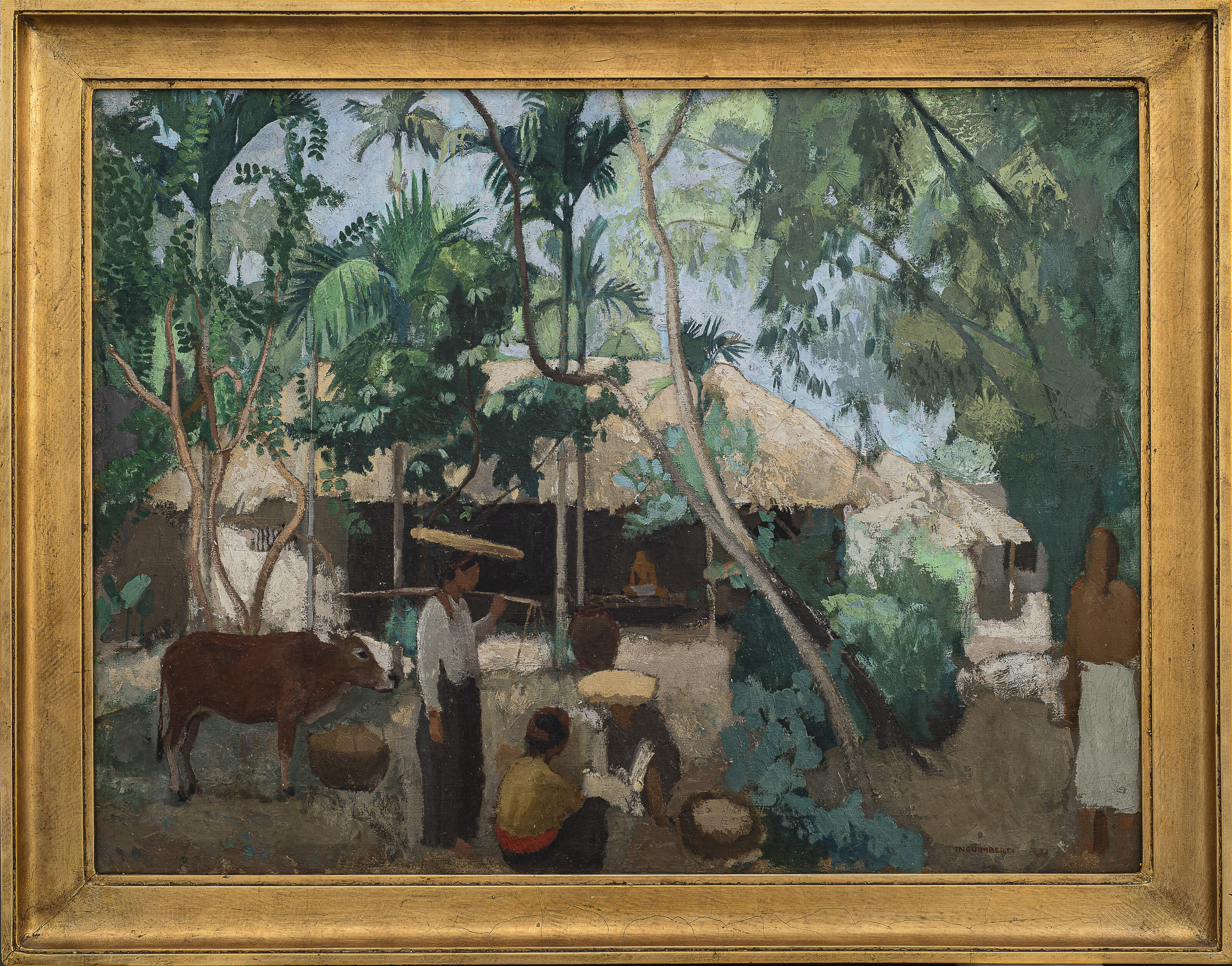 Joseph Inguimberty — L'échange au village (Обмен в деревне), изображение 2
