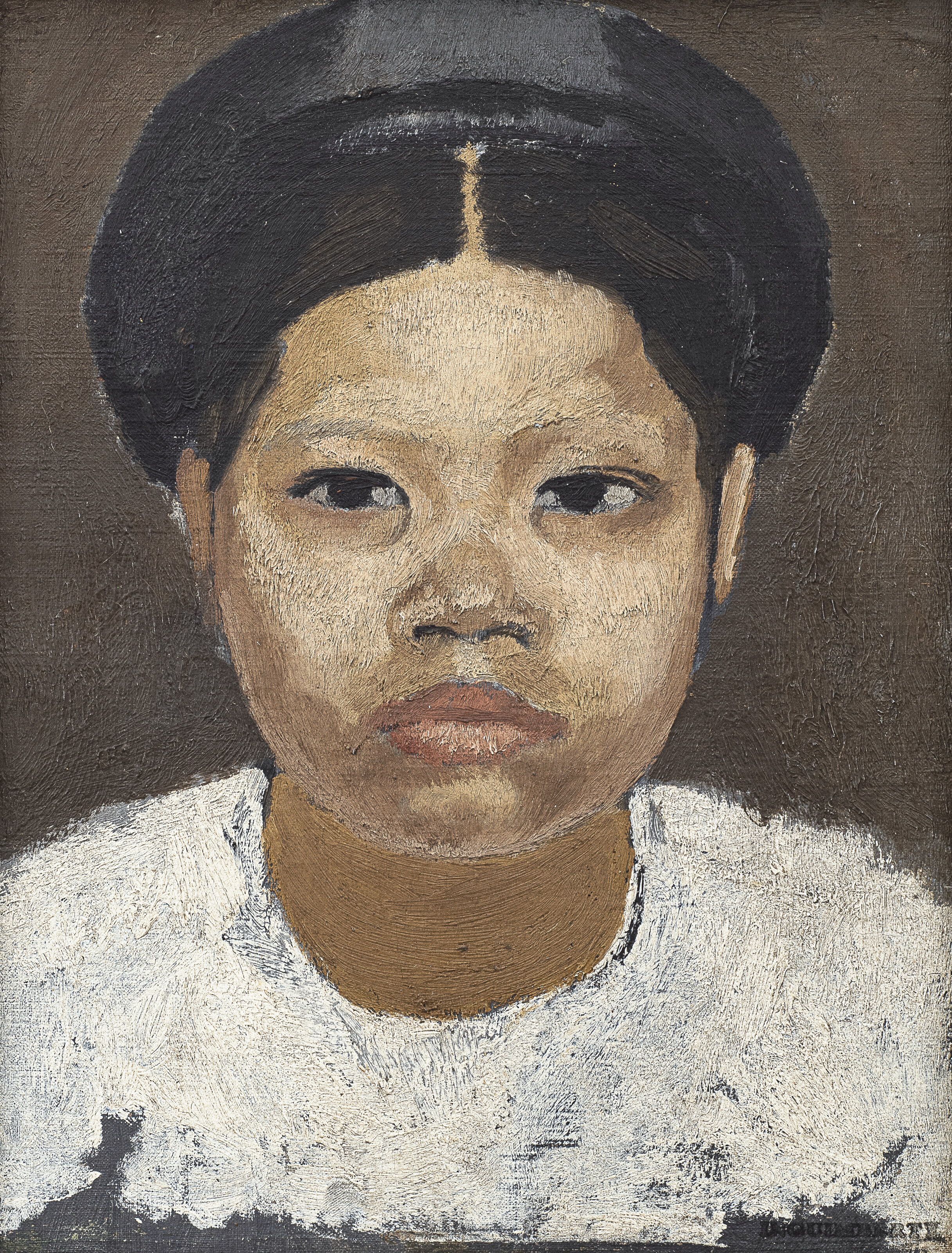 Joseph Inguimberty — Portrait d'une jeune indochinoise (Портрет молодой индокитайской девушки)