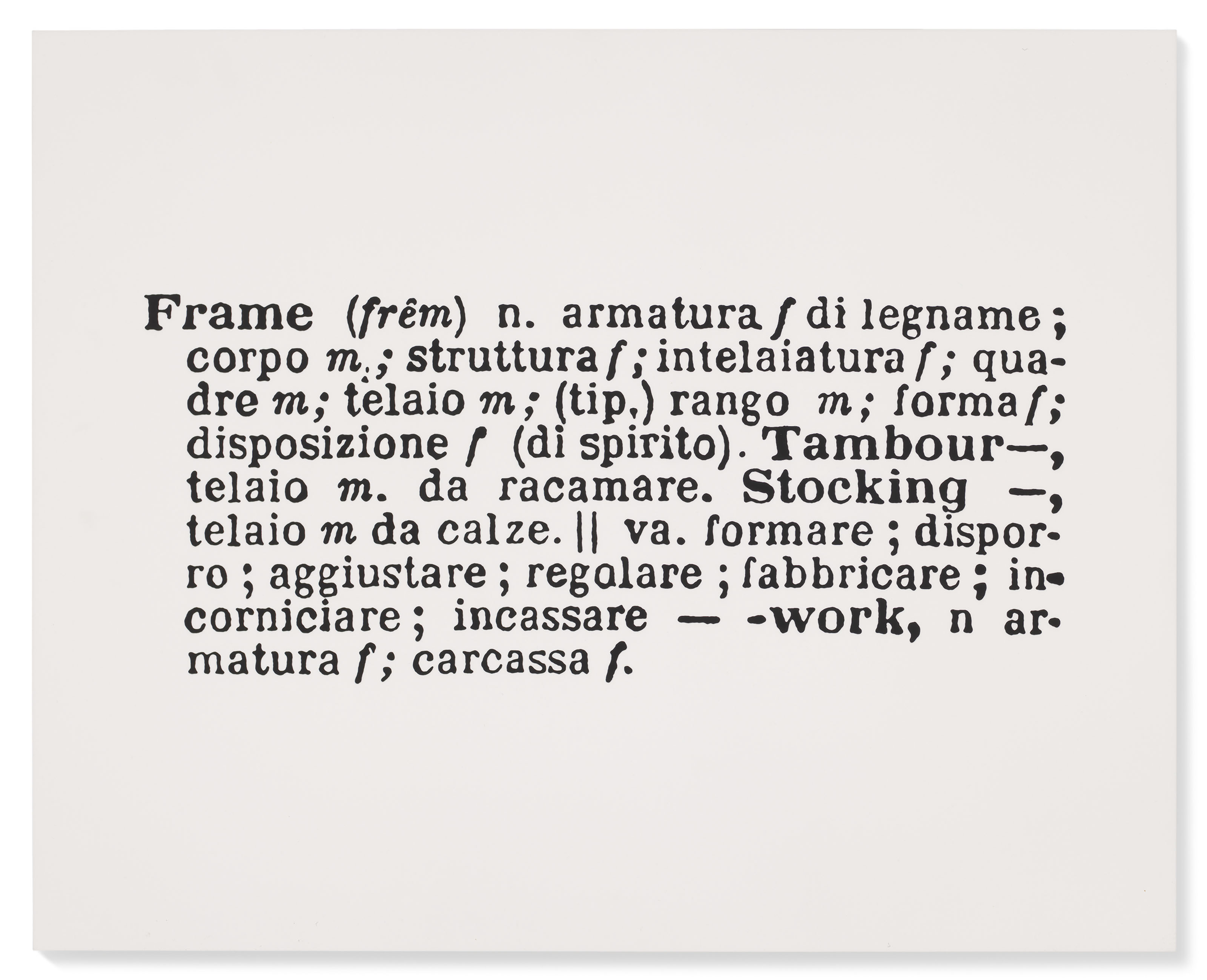 Joseph Kosuth — ‘Один и три кадра’ (англ.-итал.), изображение 6