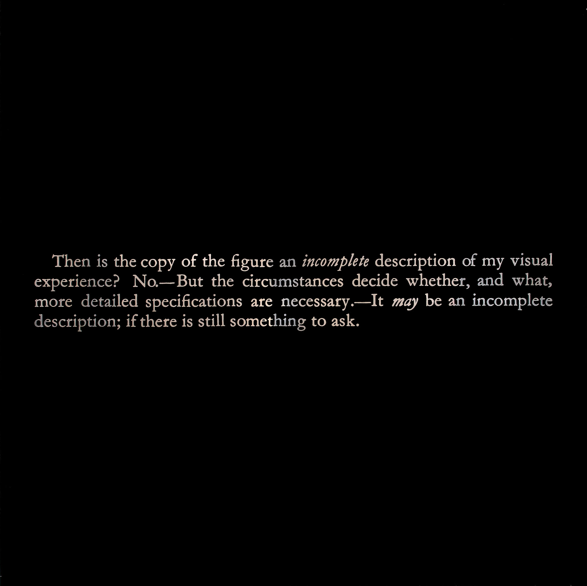 Joseph Kosuth — "Нет номера № 12 (после "Исповеди Августина")", изображение 3