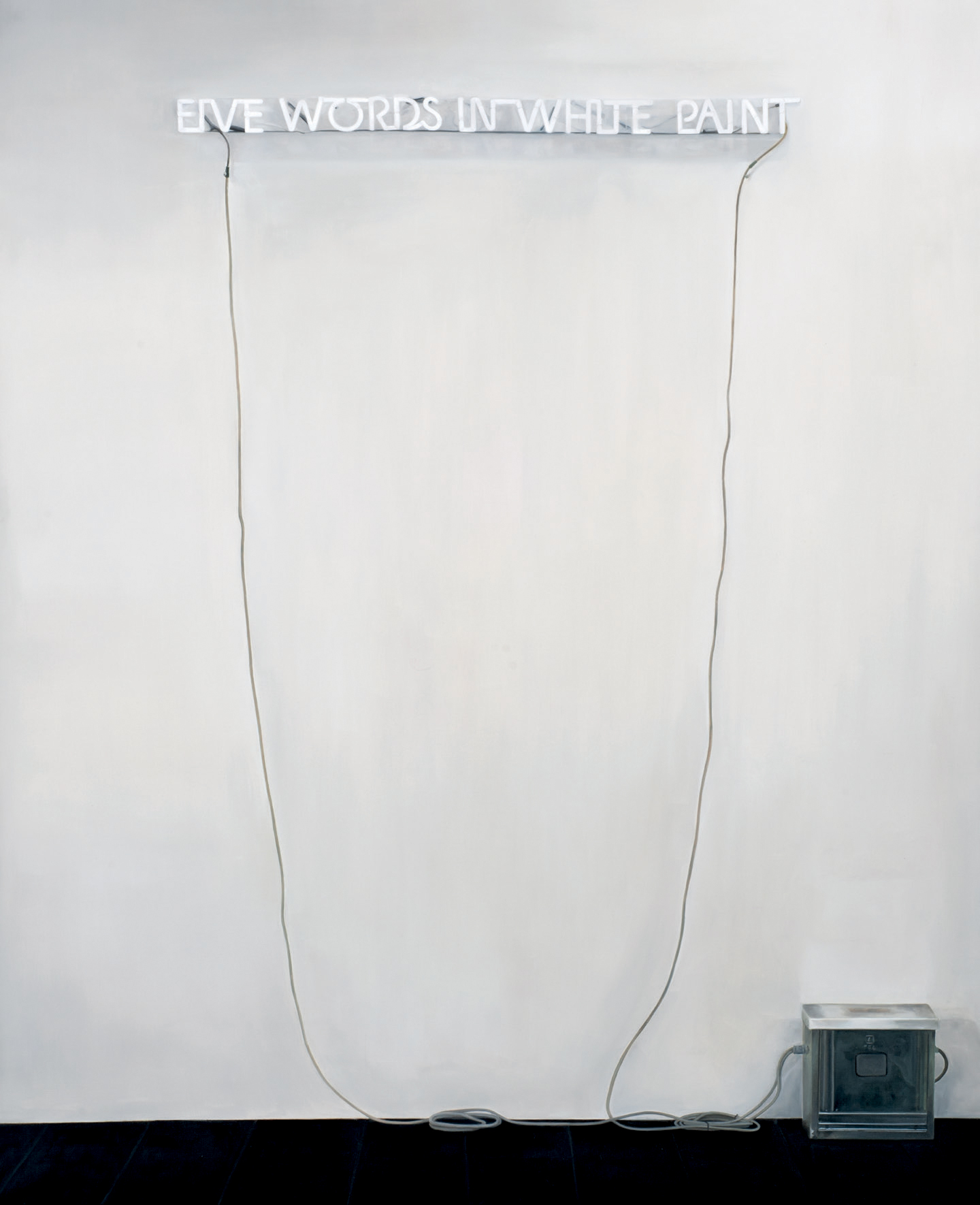 Joseph Kosuth — Пять слов, написанных белой краской (по Джозефу Кошуту)