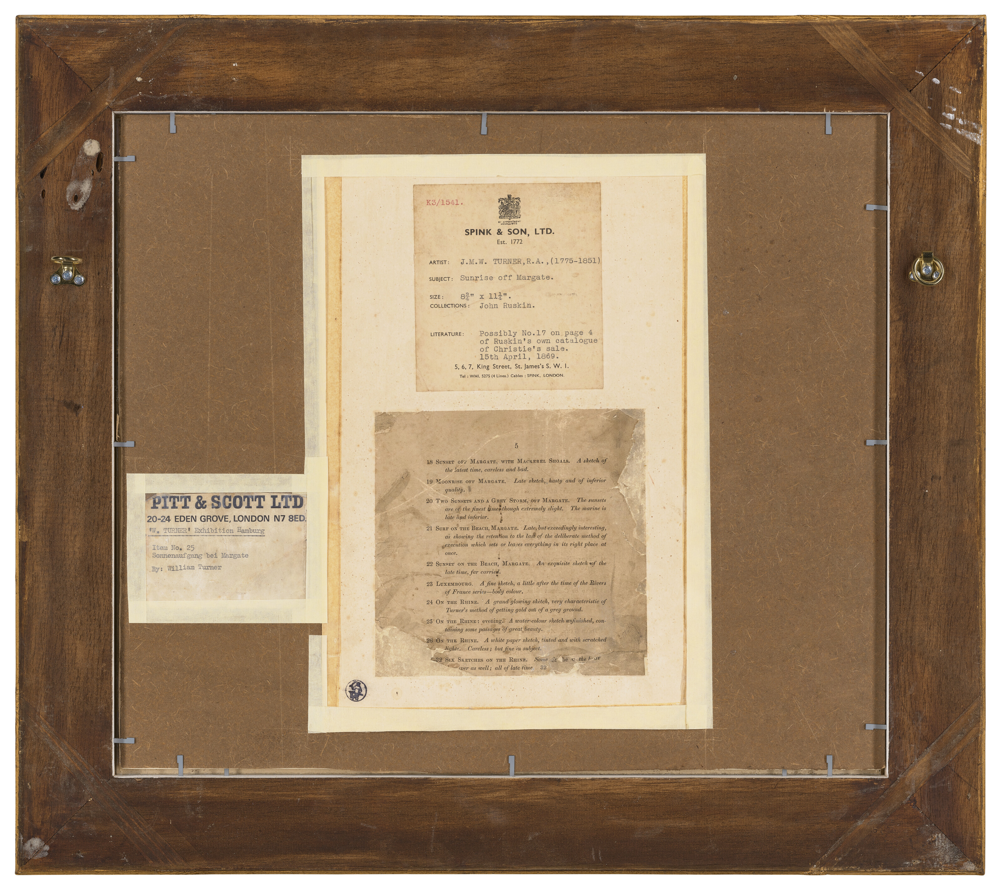 Joseph Mallord William Turner — Восход солнца над морем, возможно, в Маргейте, изображение 3
