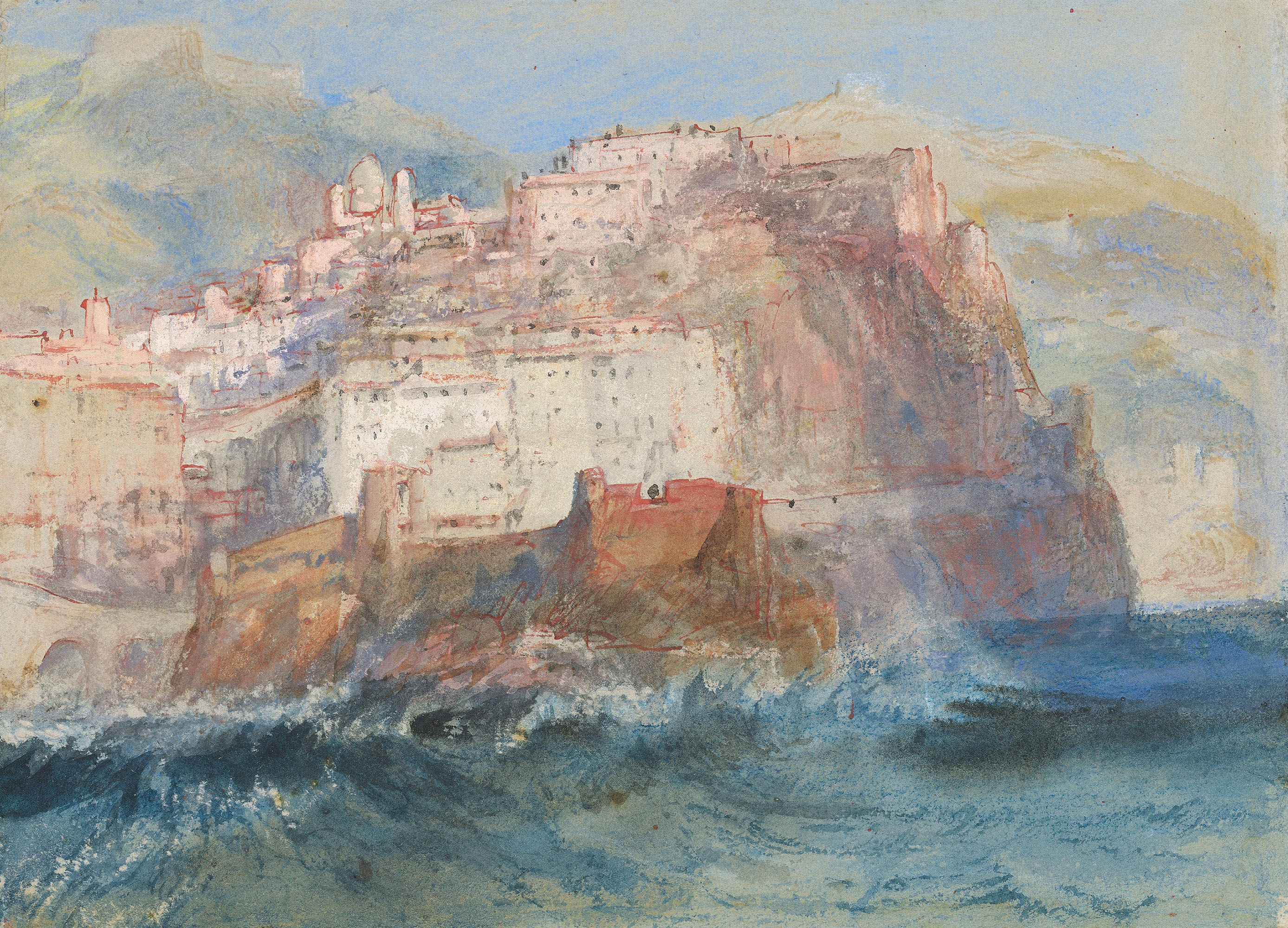 Joseph Mallord William Turner — Генуя, вид с моря на церковь Санта-Мария-Ассунта в Кариньяно, изображение 3