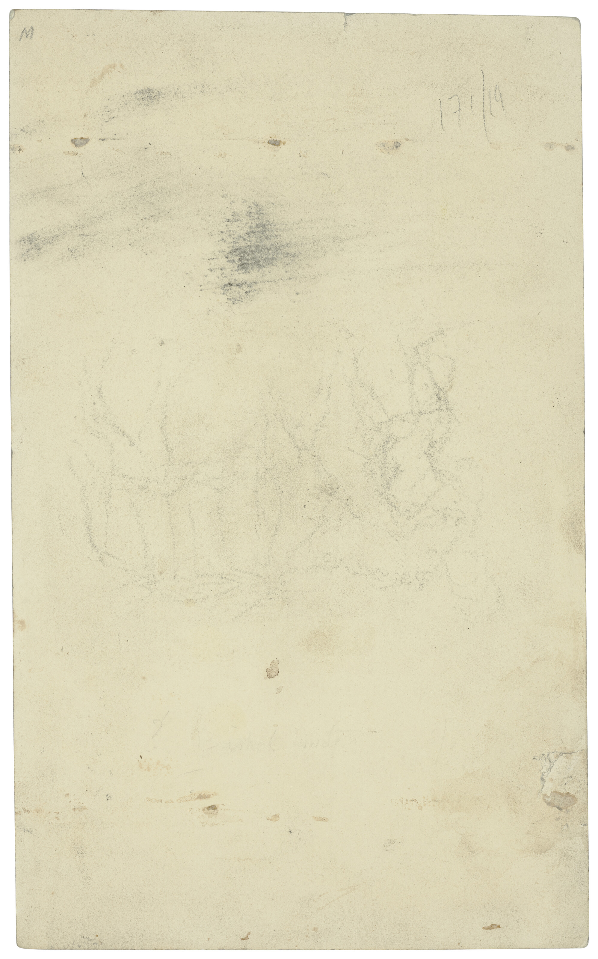 Joseph Mallord William Turner — Отдаленный вид на Ньюаркский замок: вдали на дороге стоит карета, а на переднем плане собаки, окруженные деревьями., изображение 3