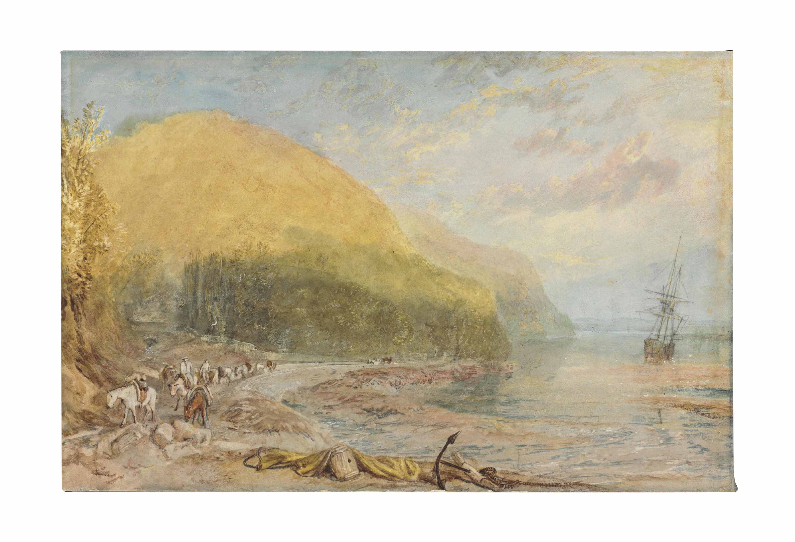 Joseph Mallord William Turner — Долина Тави, недалеко от Мэри-Тави, Девон, с вьючными лошадьми на переднем плане