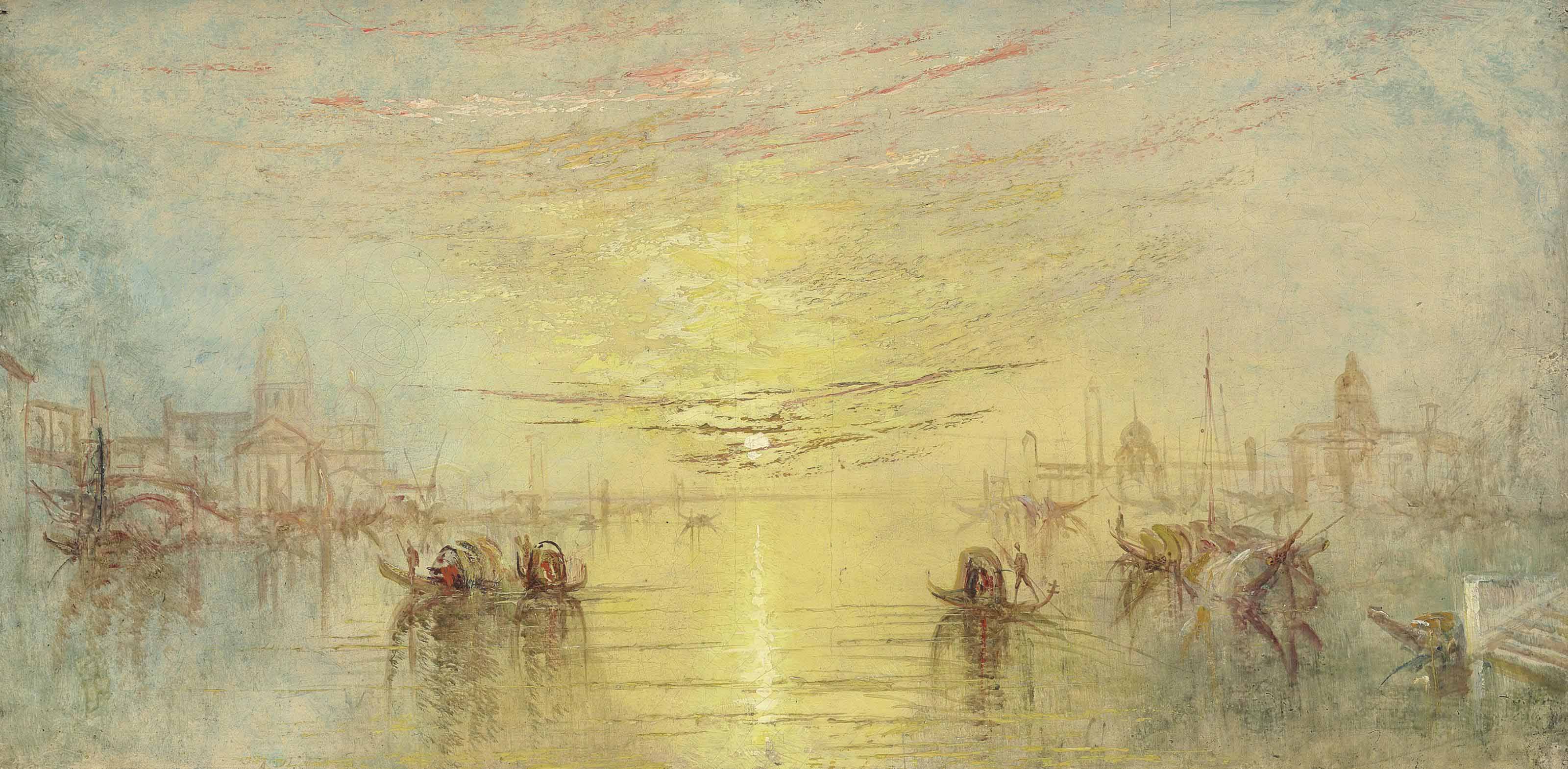 Joseph Mallord William Turner — Вид Венеции на закате, Санта-Мария-делла-Салюте за ее пределами