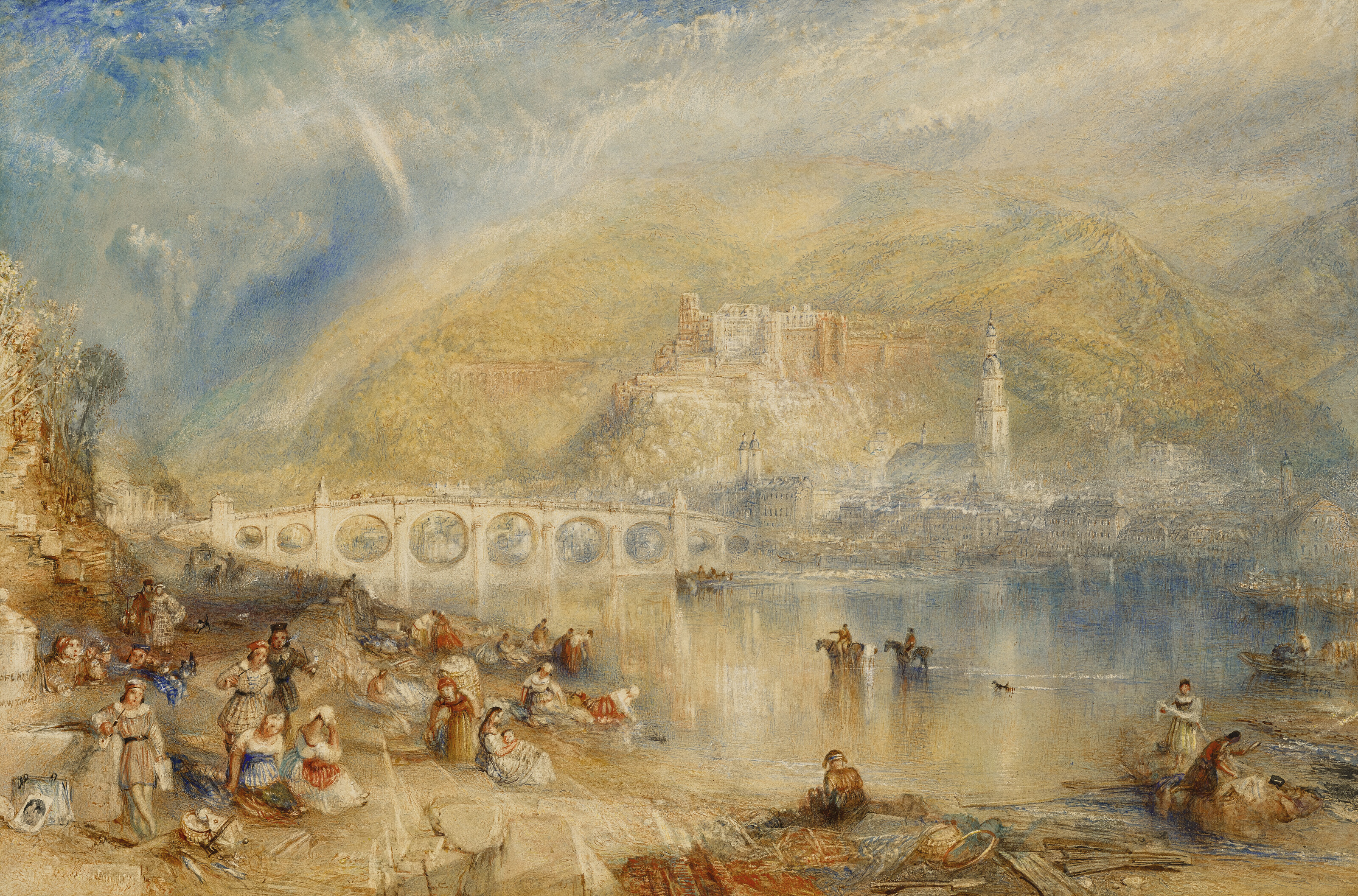 Joseph Mallord William Turner — Гейдельберг, с радугой