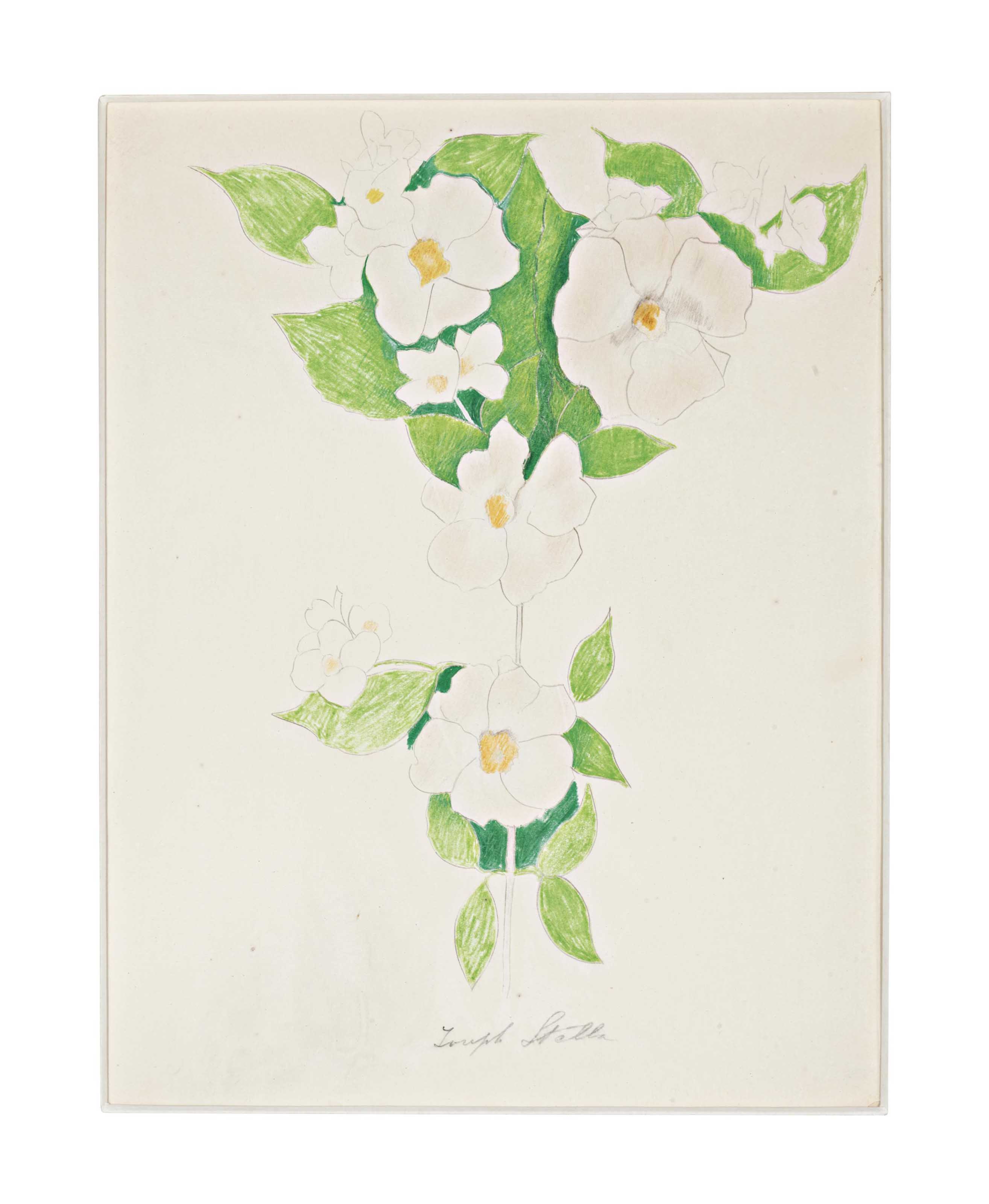 Joseph Stella — Цветы, вертикальные