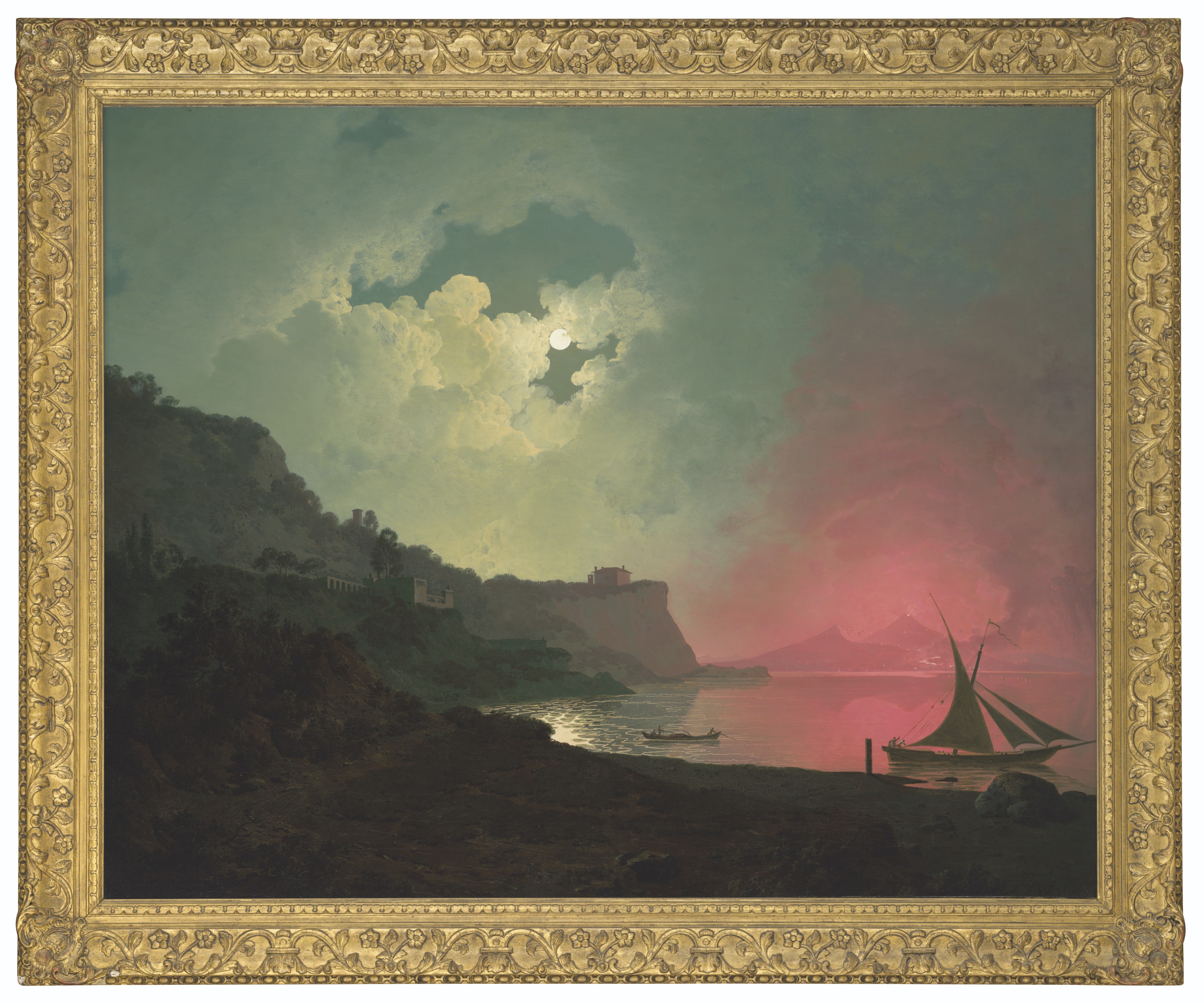Joseph Wright Of Derby — Везувий во время извержения, вид с Позиллипо, изображение 2