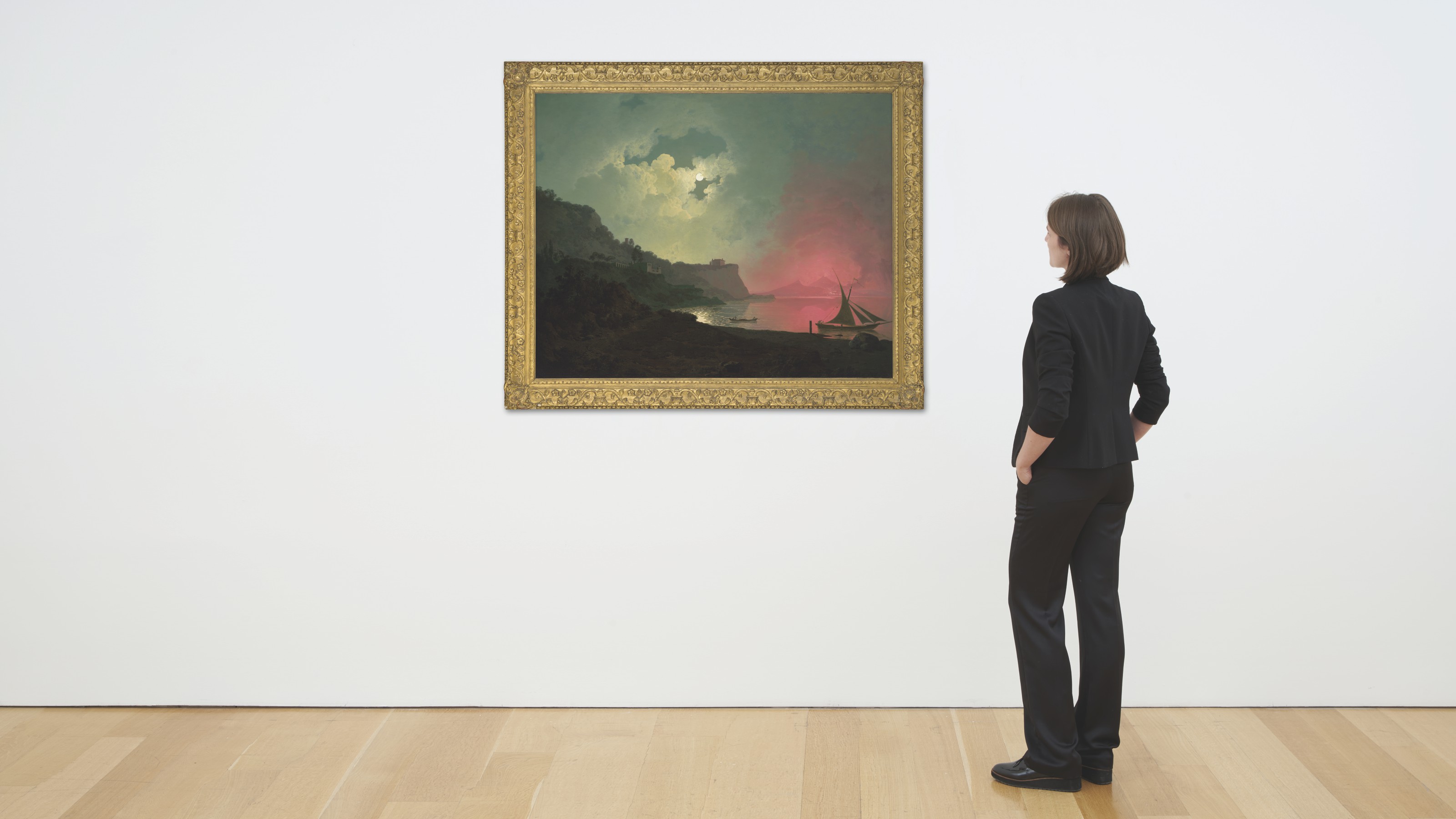 Joseph Wright Of Derby — Везувий во время извержения, вид с Позиллипо, изображение 4