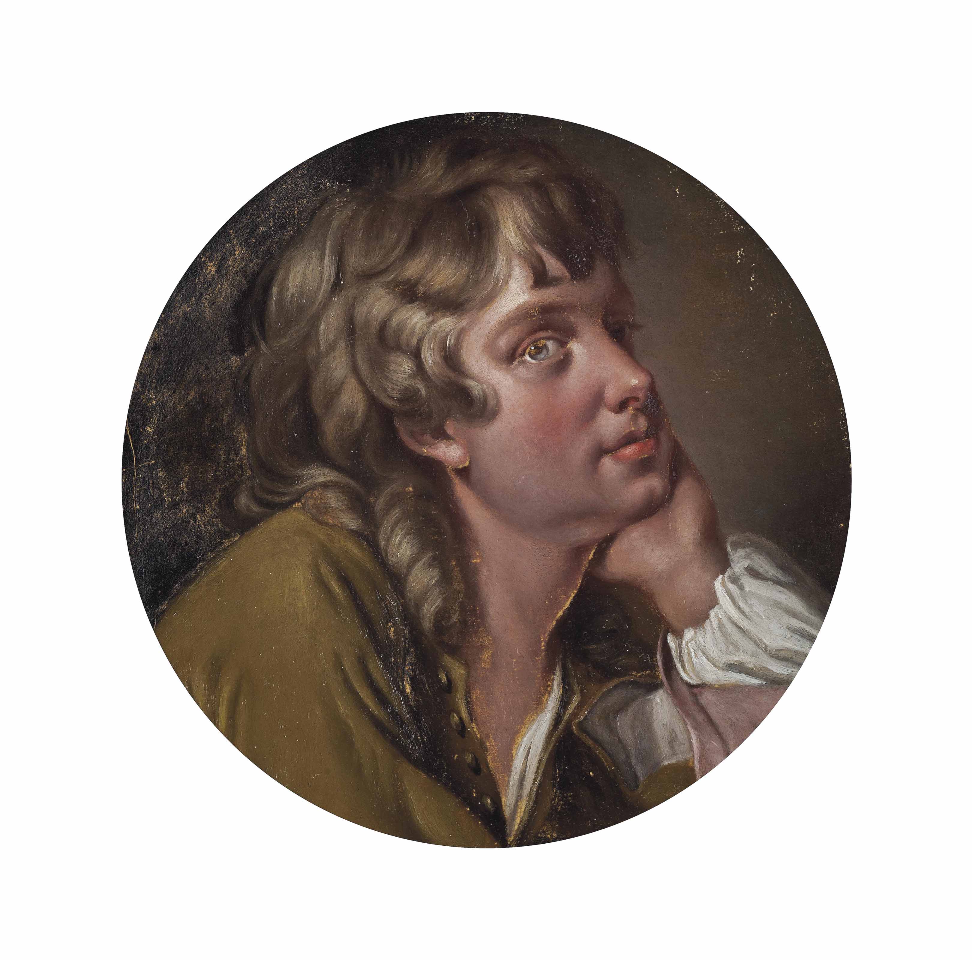 Joseph Wright Of Derby — Портрет маленького мальчика, во весь рост, его голова покоится на правой руке