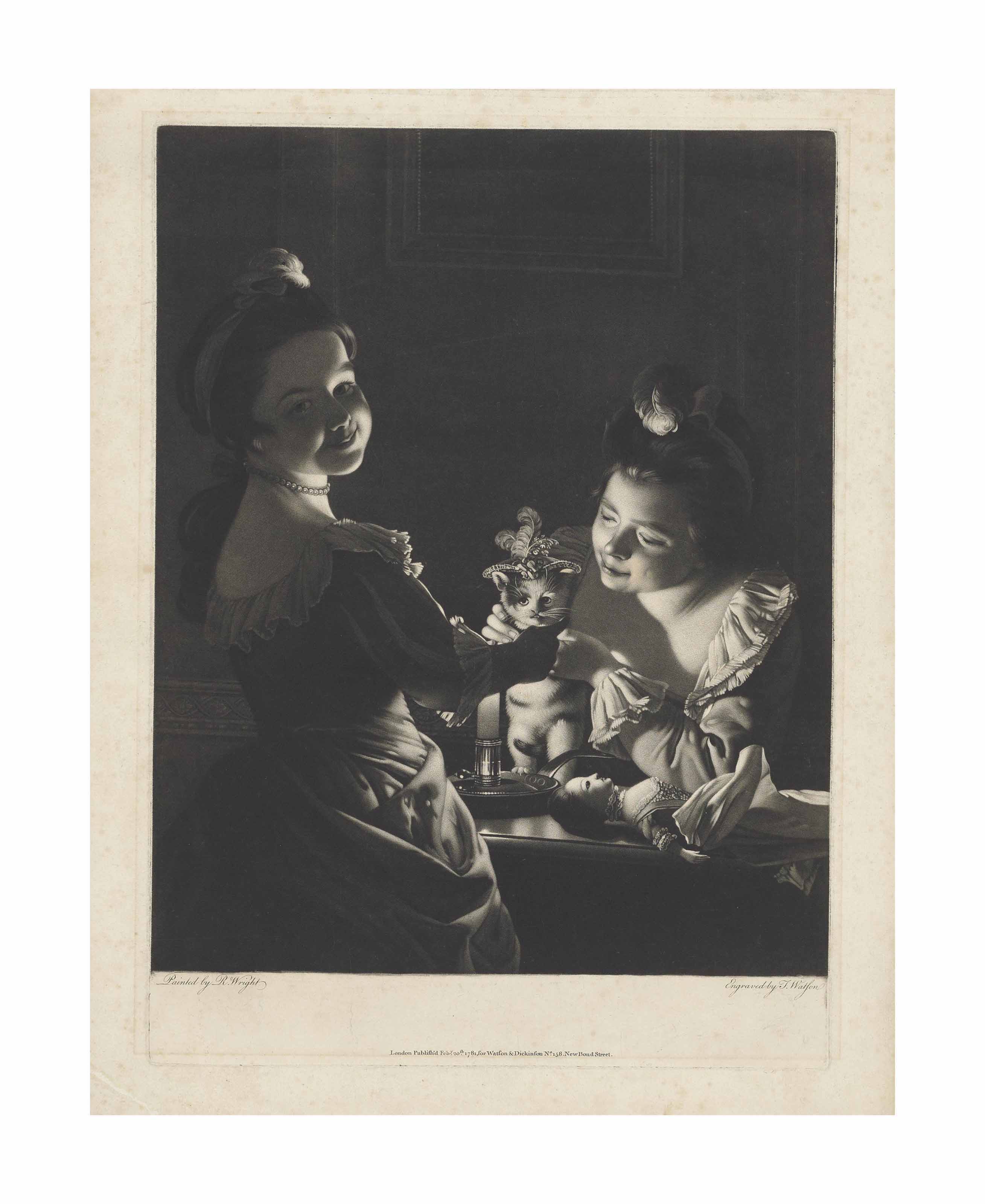 Joseph Wright Of Derby — Одевание Мисс Китти