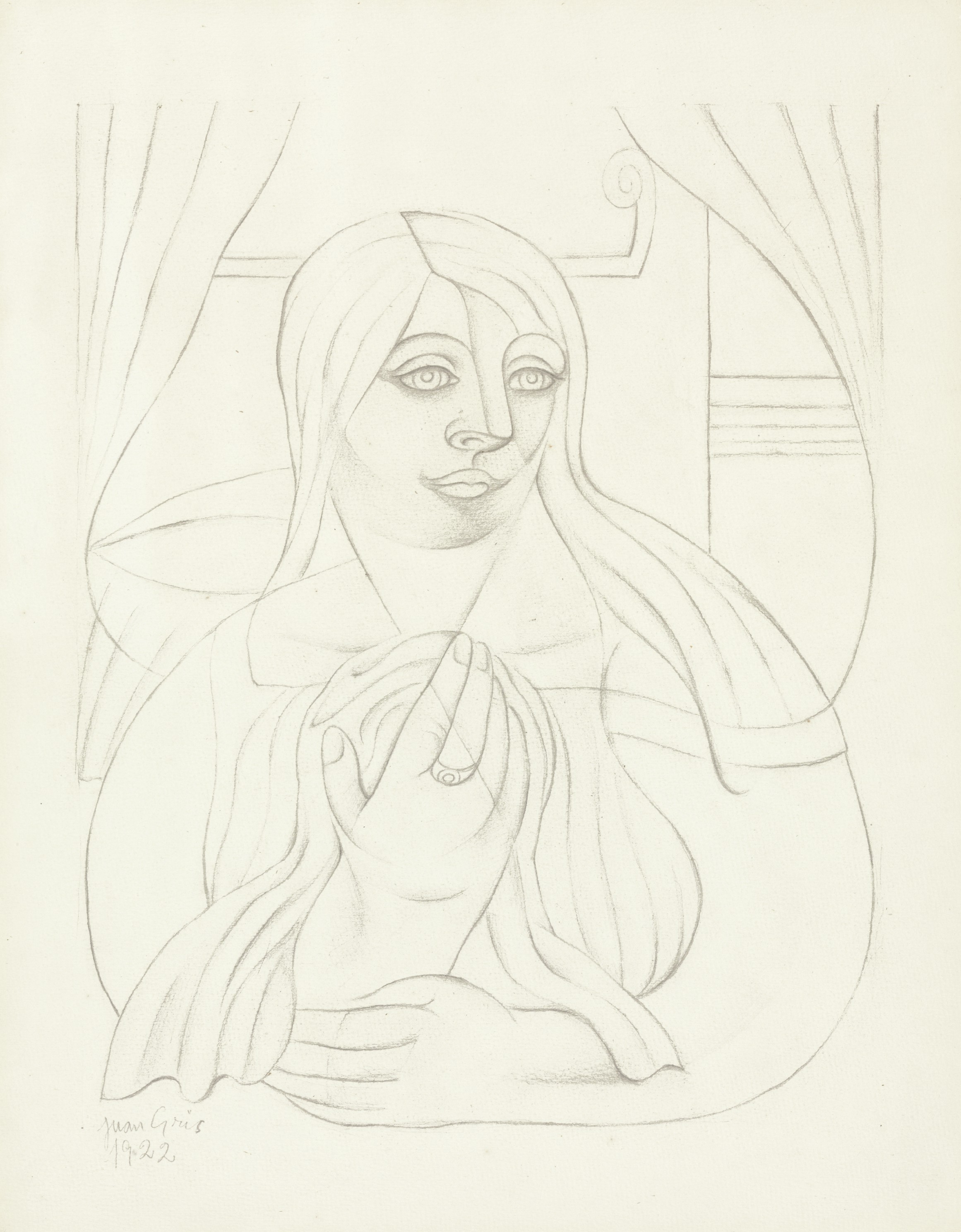 Juan Gris — Портрет молодой девушки