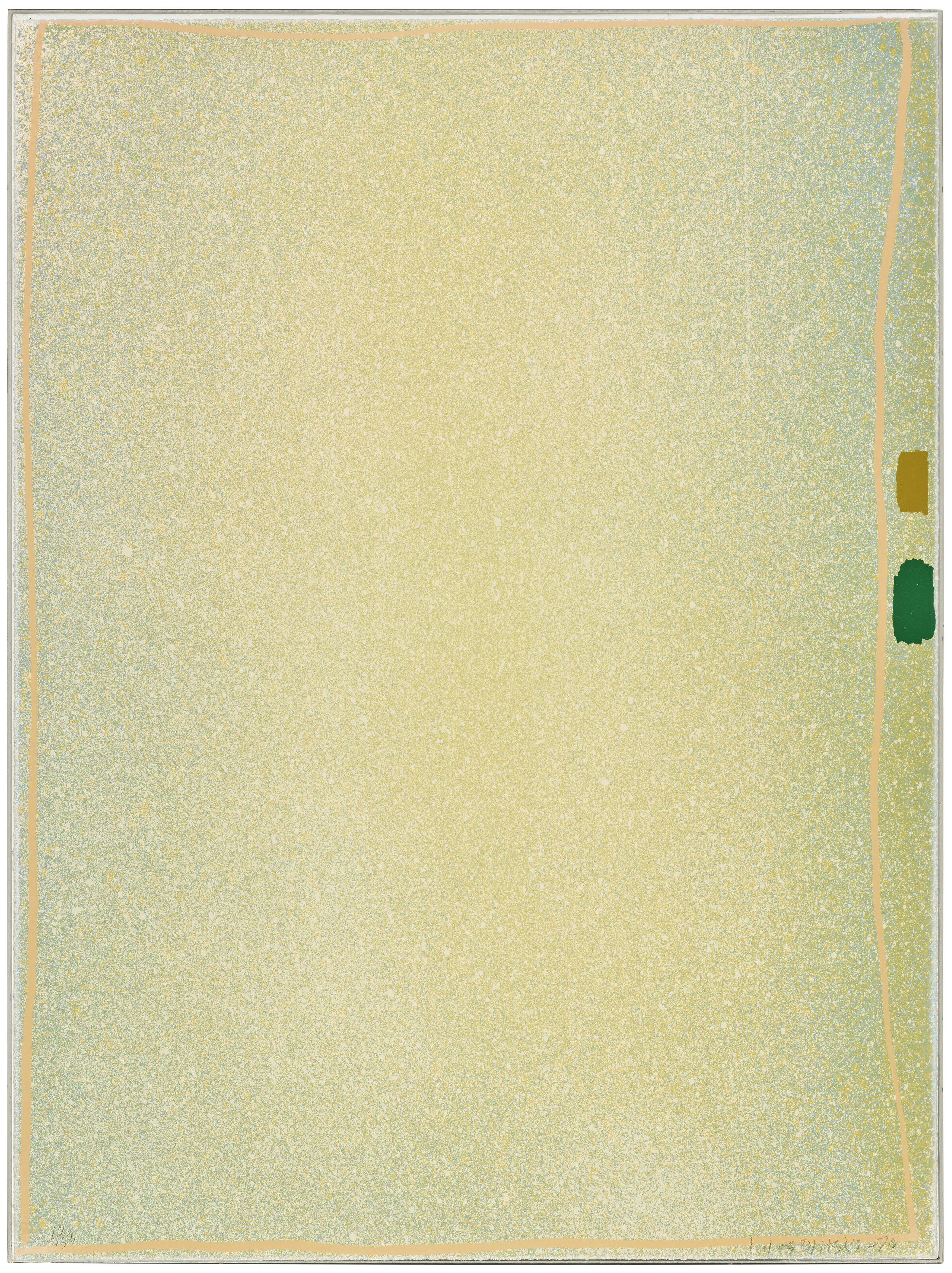 Jules Olitski — Желтый / зеленый, 1970 год, изображение 2