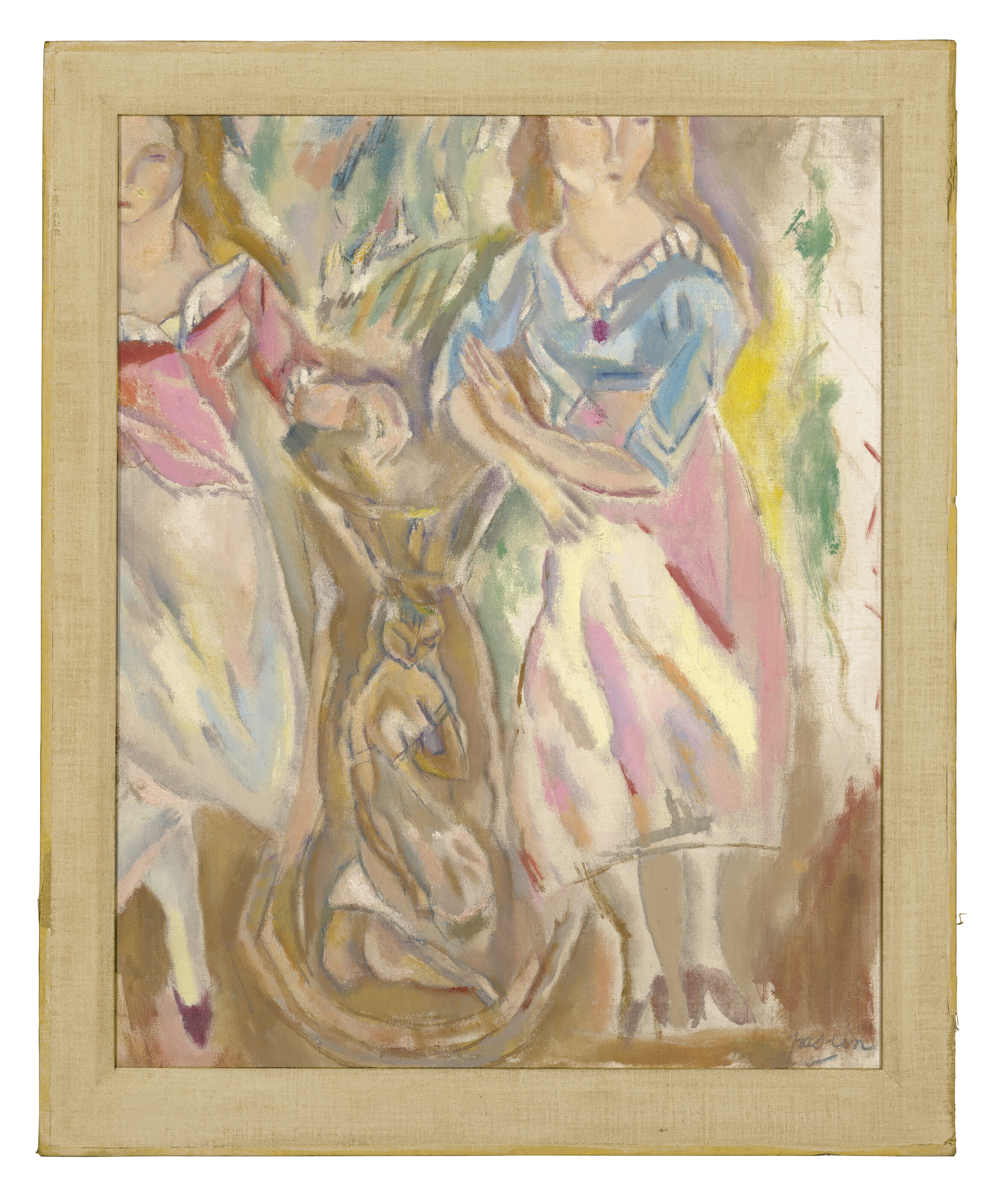 Jules Pascin — Мужчина и женщина (спереди) ; Белые одежды (сзади), изображение 2