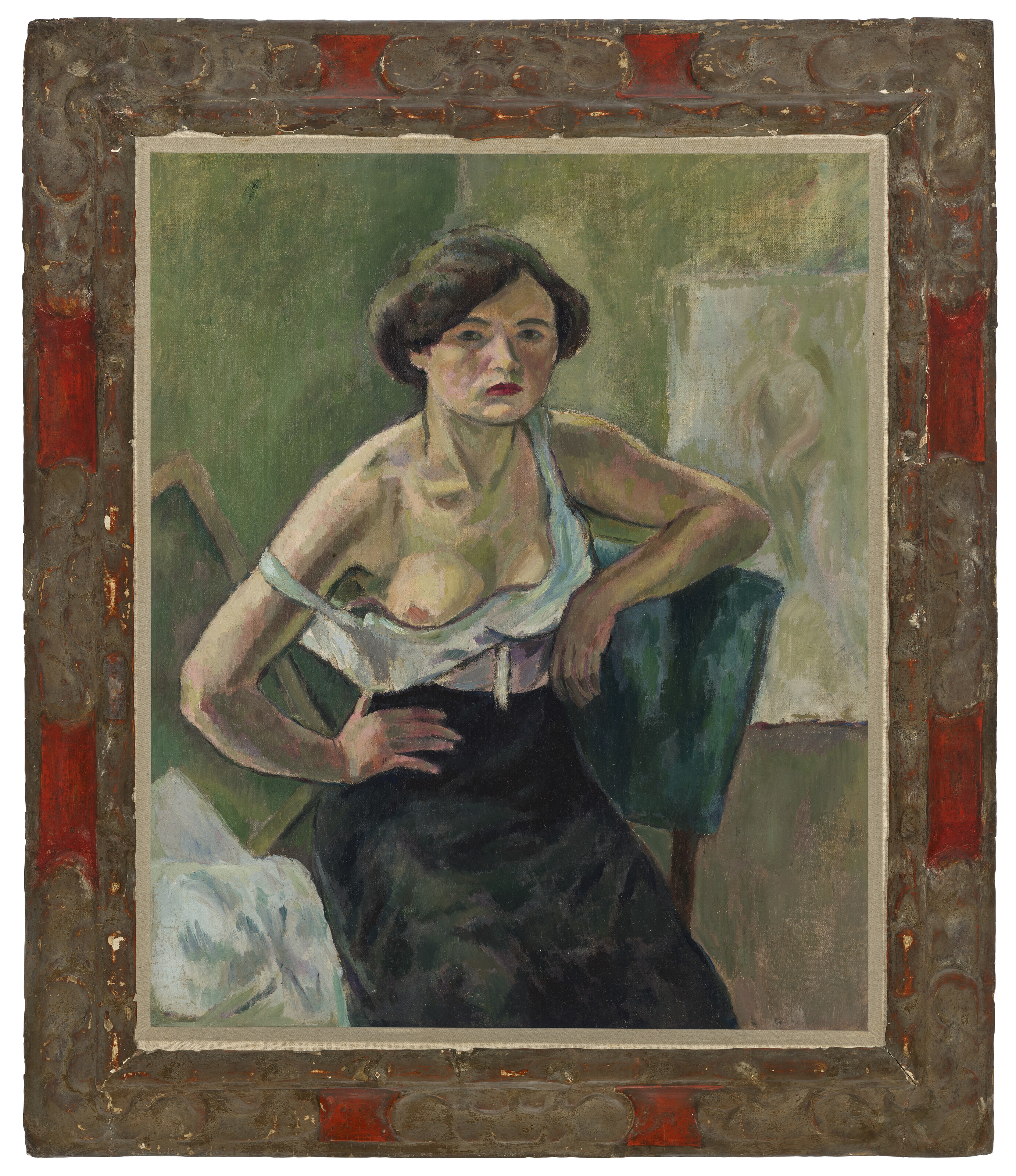Jules Pascin — Молодая женщина на высоком стуле, изображение 3