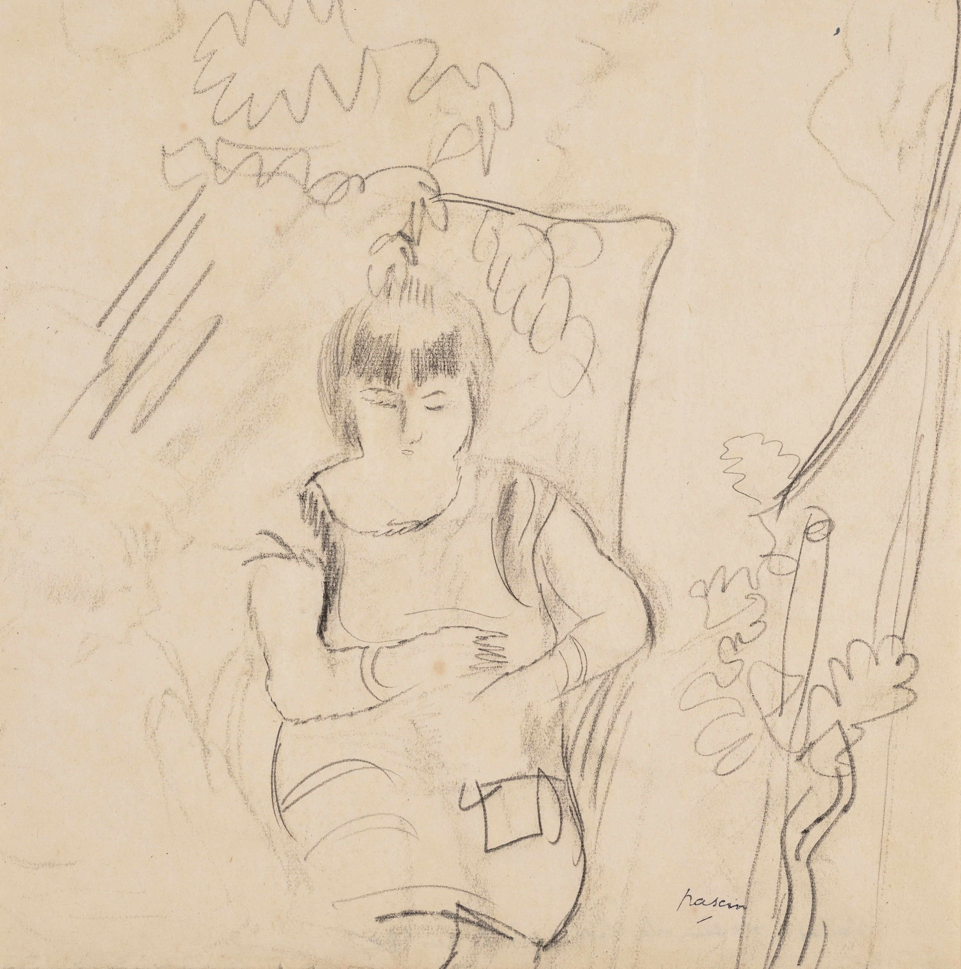 Jules Pascin — (i) Эрмина Давид в голубом халате (ii) Женщина по призванию (iii) Эмиль Гансо и его друзья, изображение 2