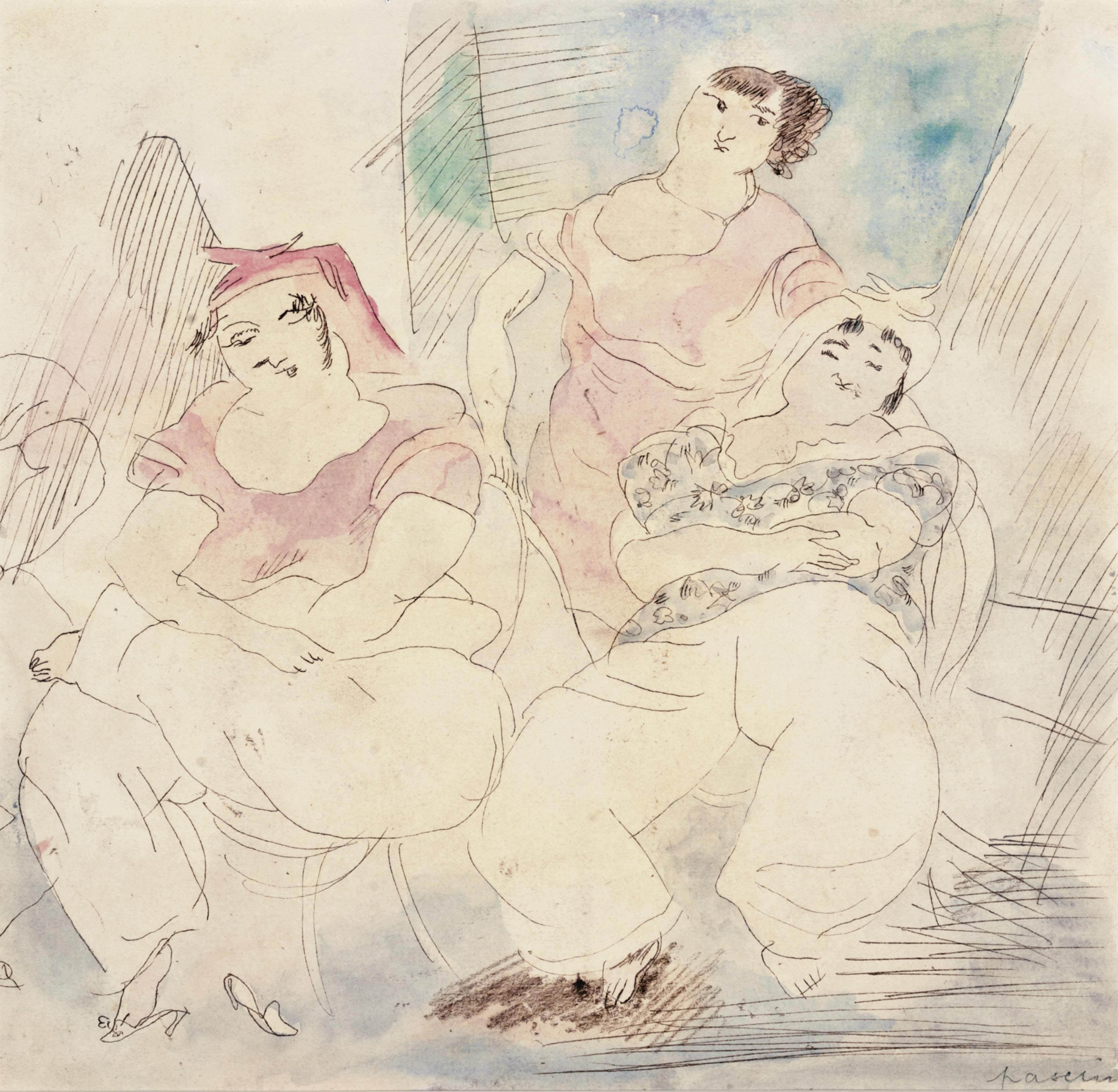 Jules Pascin — Трое женщин