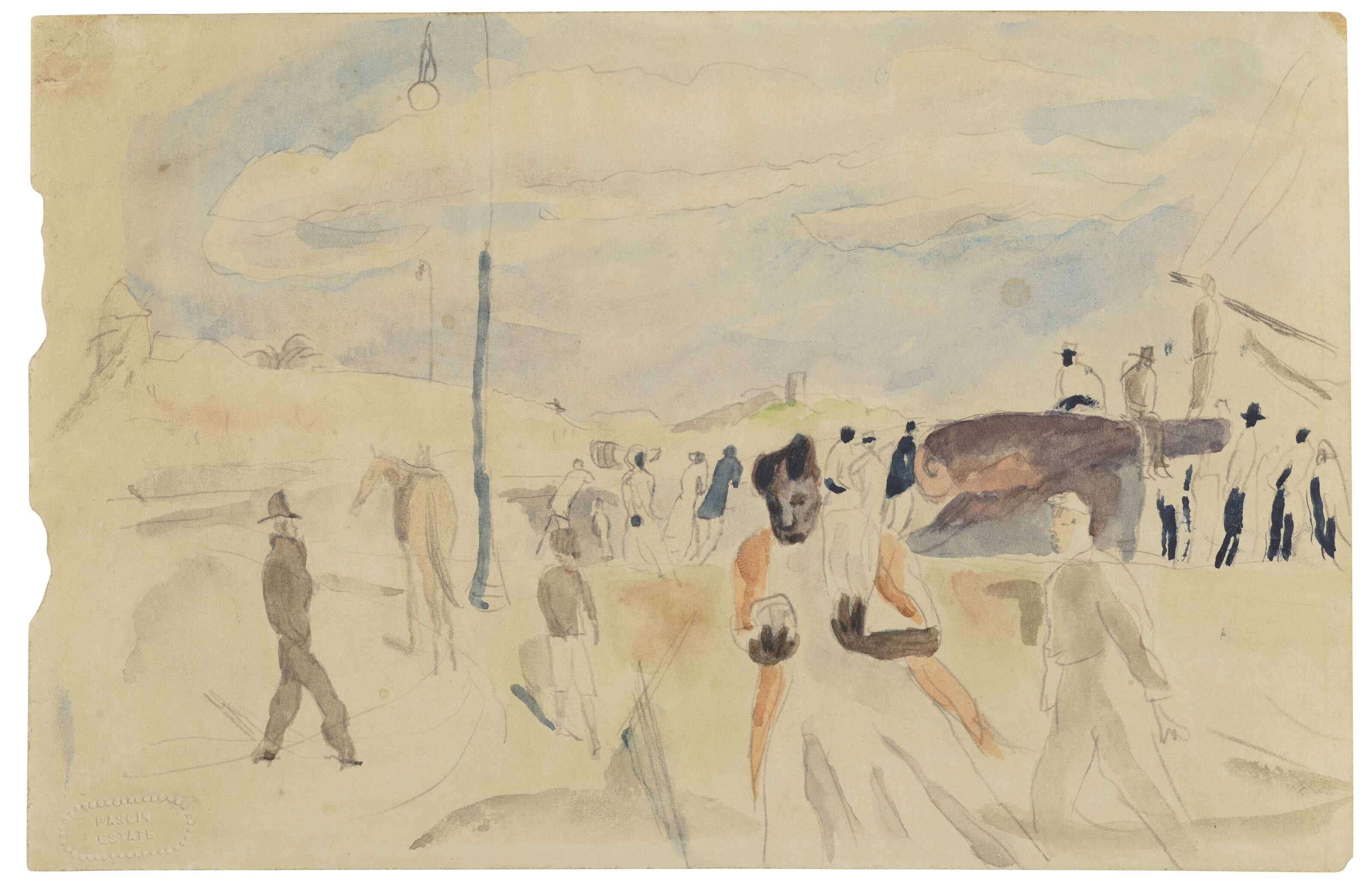 Jules Pascin — (i) Прогулка по набережной (ii) У окна (iii) Дебют женщин, изображение 4