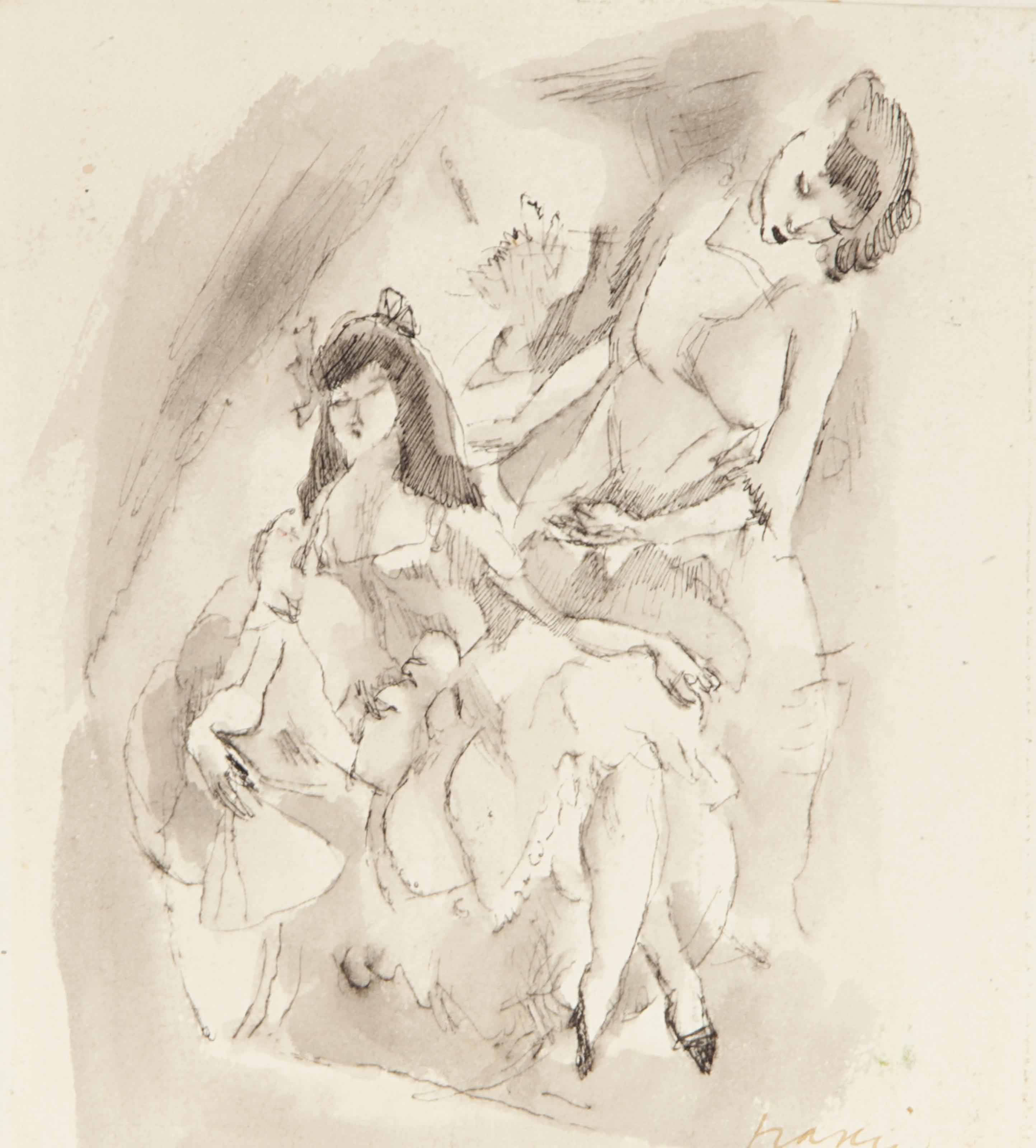 Jules Pascin — Помощник двух женщин