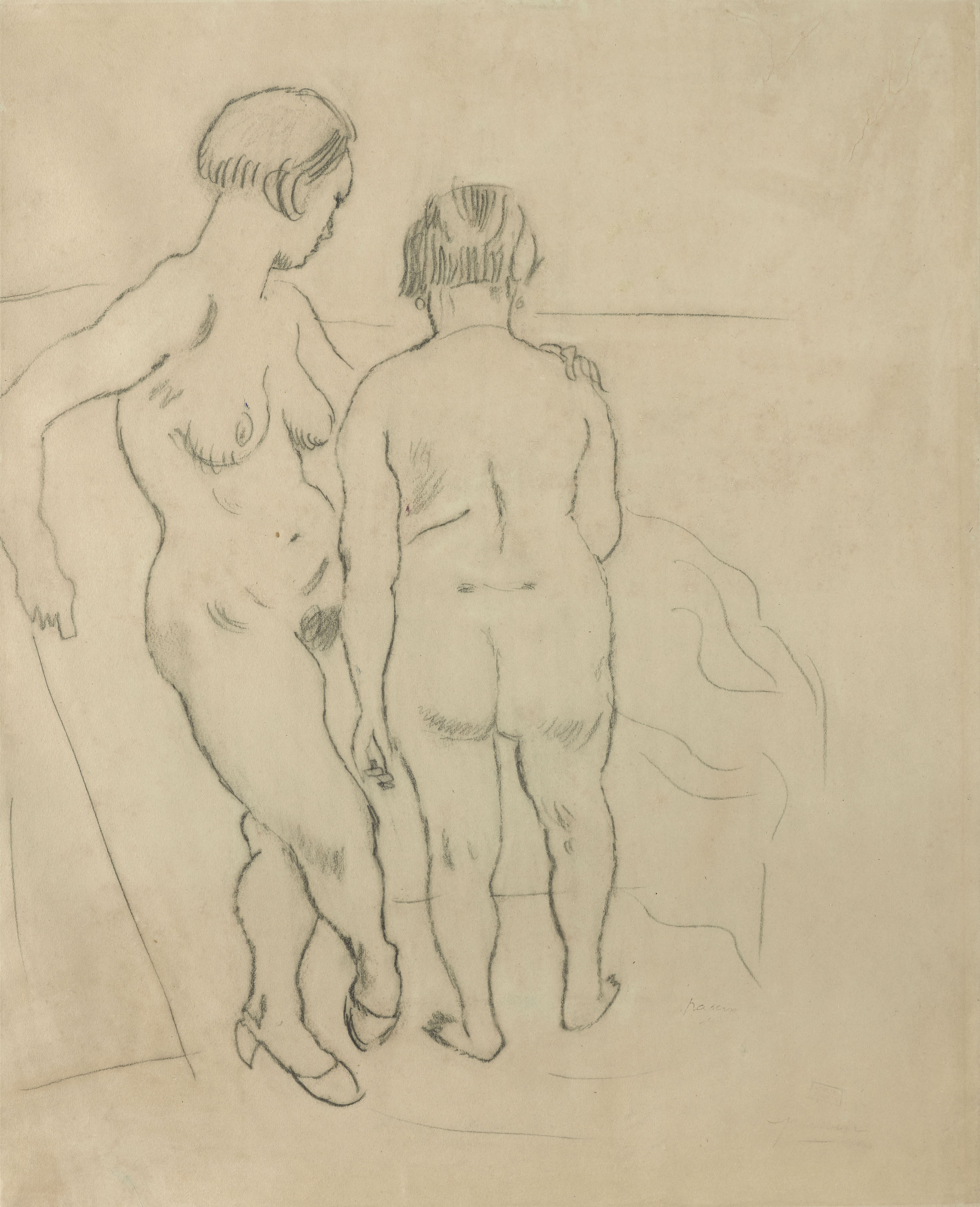 Jules Pascin — Позеры (спереди); Двое друзей (сзади)