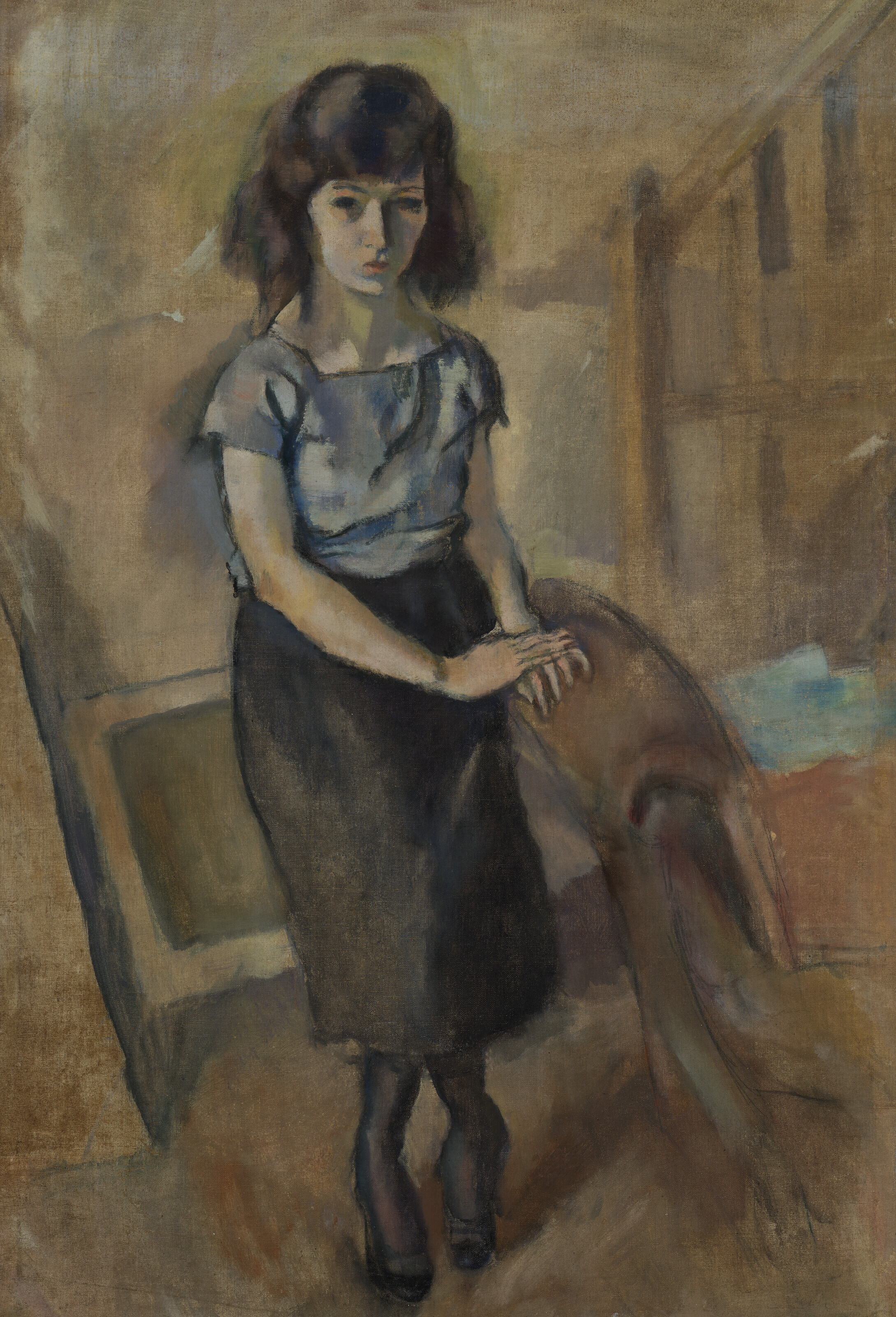 Jules Pascin — Дебютный портрет молодой женщины