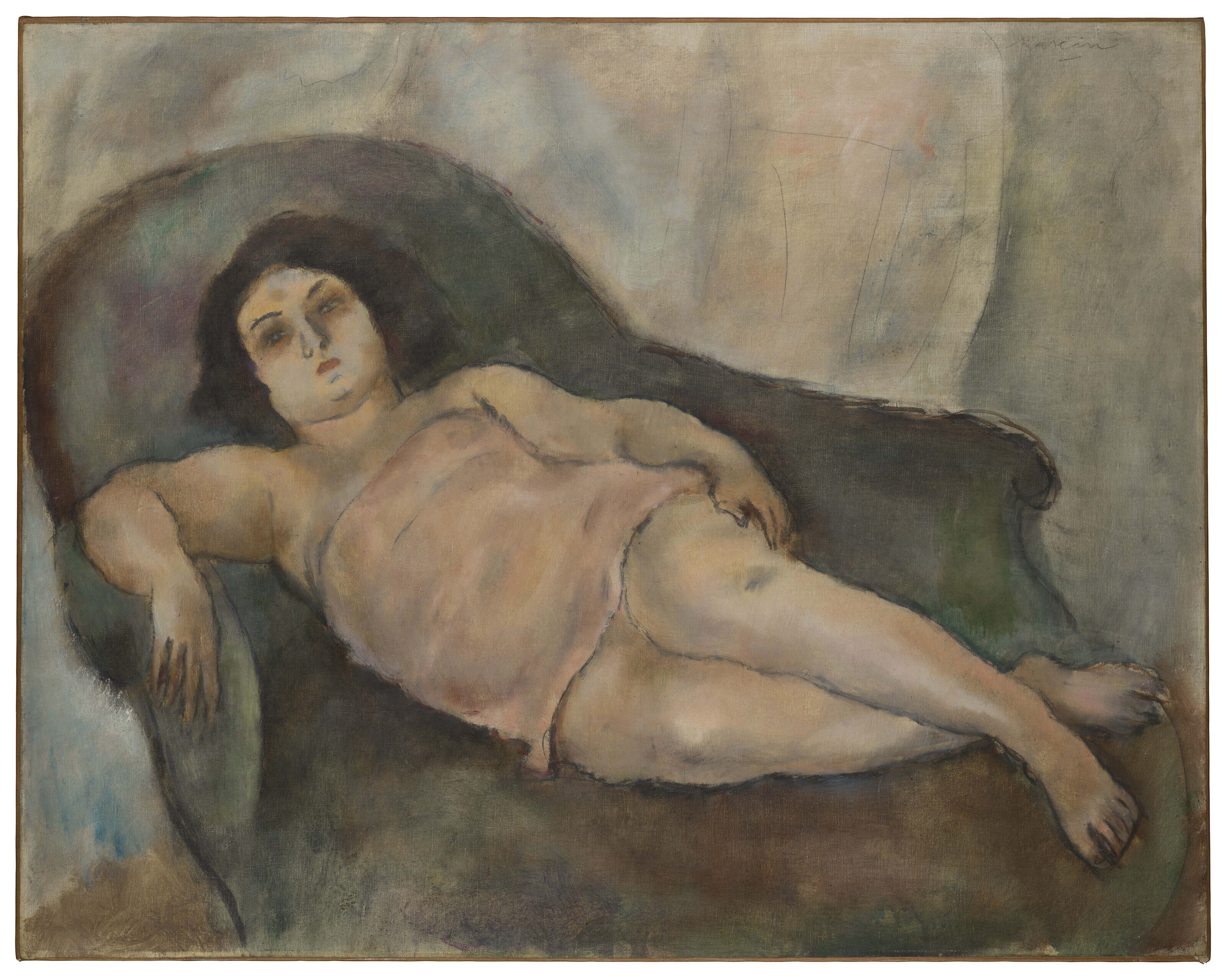 Jules Pascin — Модель розовой сорочки, изображение 2