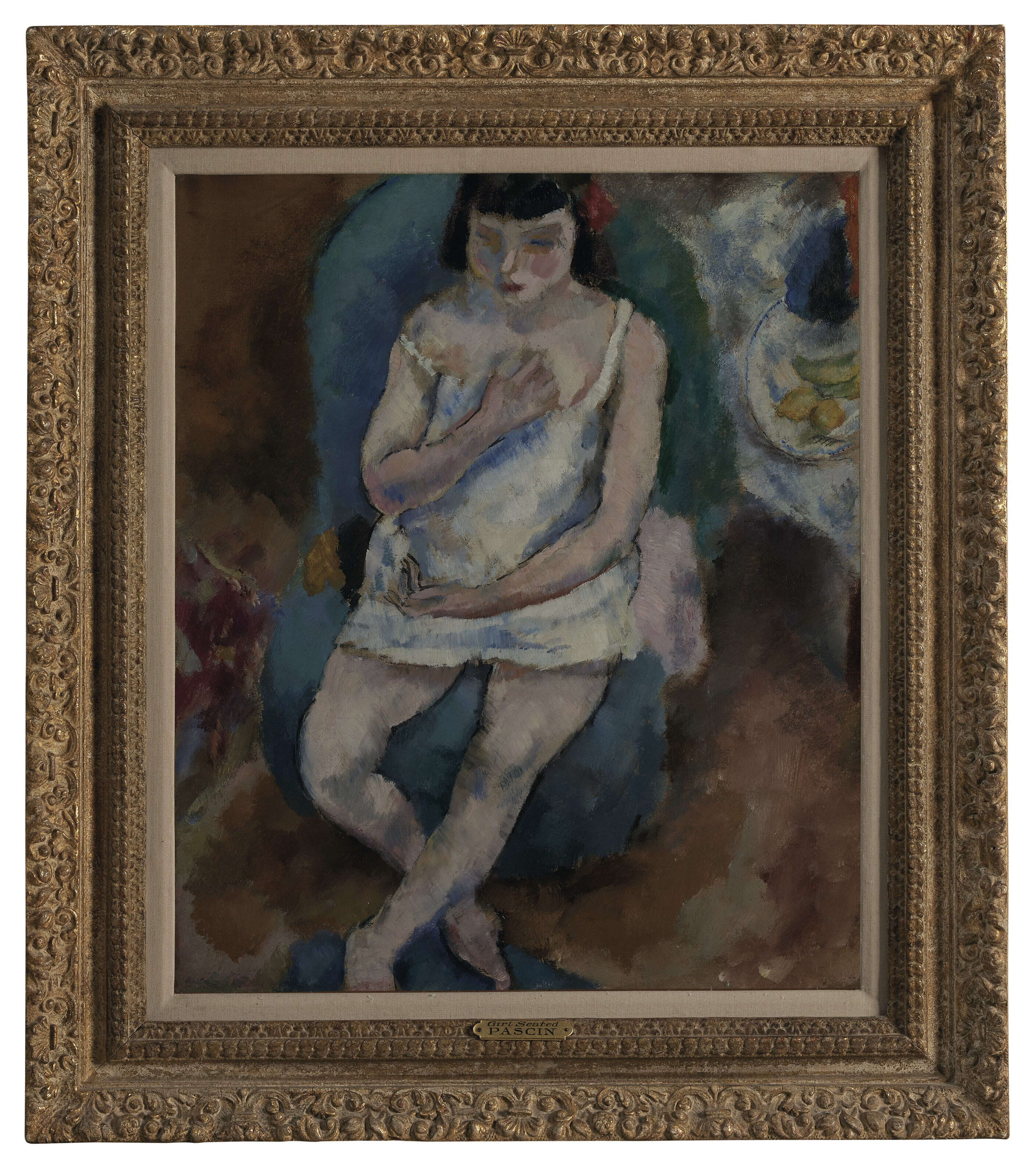 Jules Pascin — Молодая девушка в сорочке, изображение 2