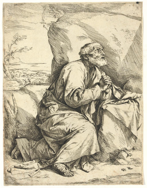 Jusepe de Ribera — Святой Петр, кающийся грешник (B. 7; Brown 6 I)