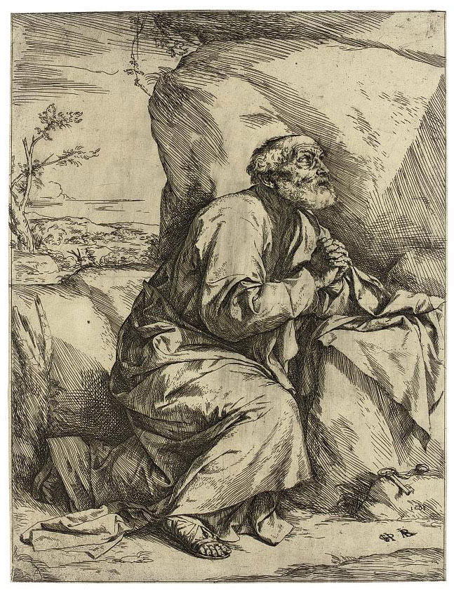 Jusepe de Ribera — Покаяние святого Петра (Бартш, 7; Браун, 6)