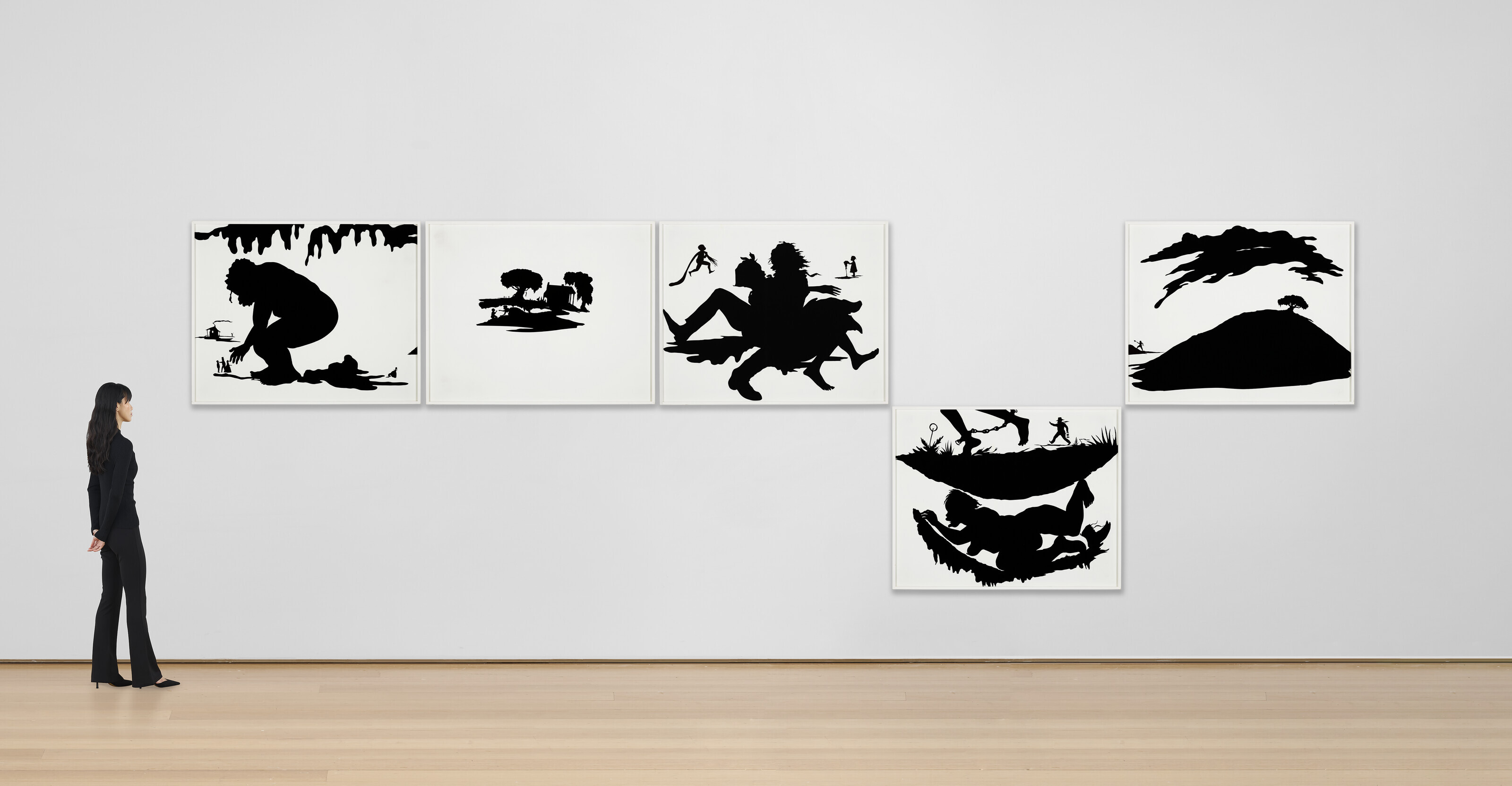 Kara Walker — Живописный (Панель 1: Бродяга, Панель II: Нежное напоминание, Панель III: О Вас, Панель IV: Соучастие, Панель V: Наша гибель), изображение 2