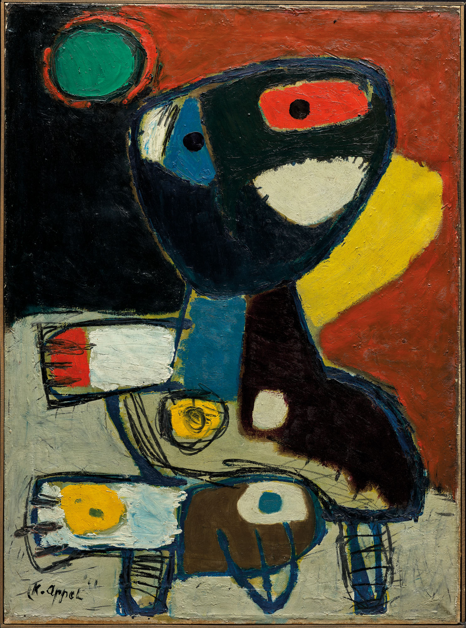 Karel Appel — Ребенок с зеленым мячом, изображение 2