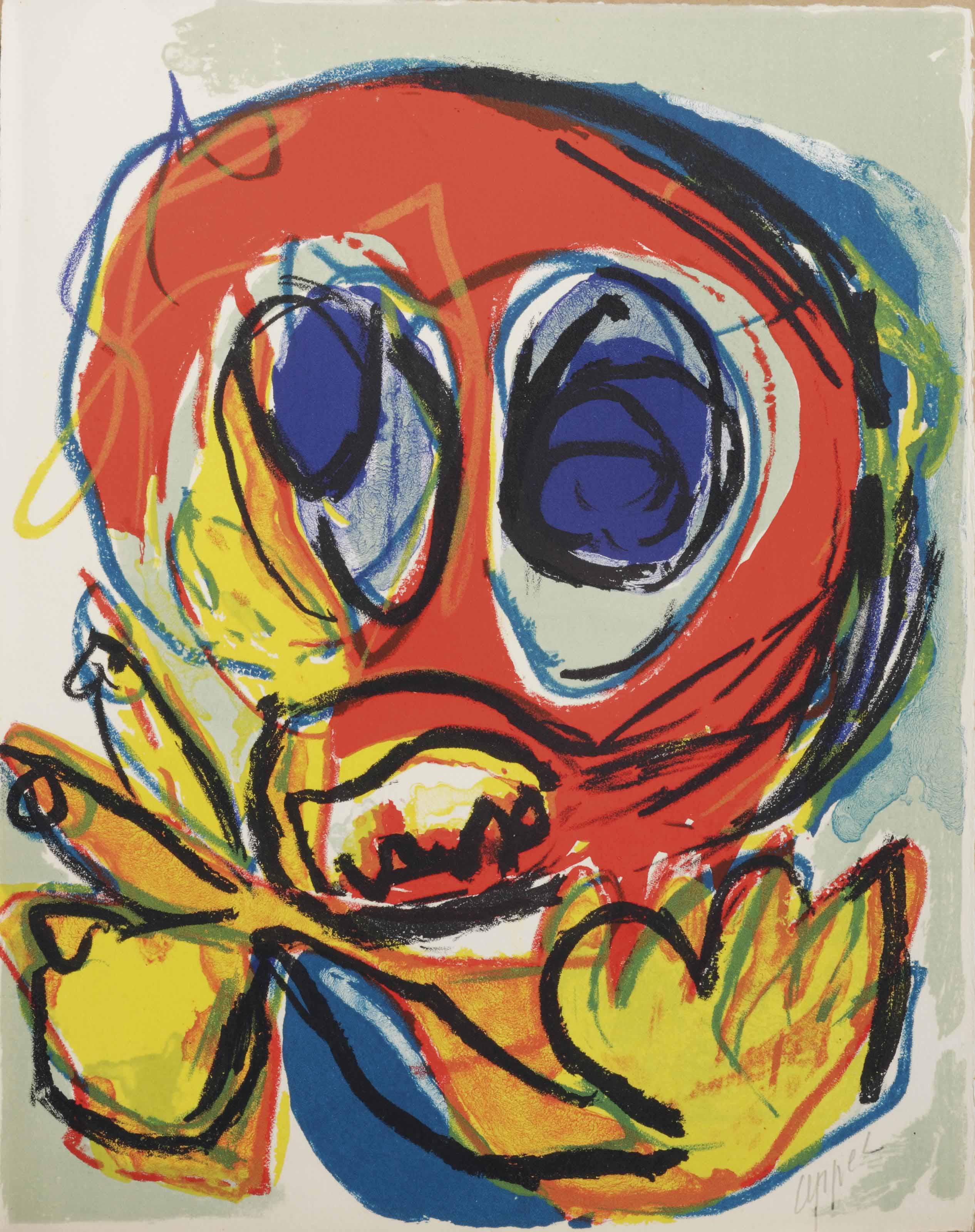 Karel Appel — Человек, нарисованный зверем, изображение 1