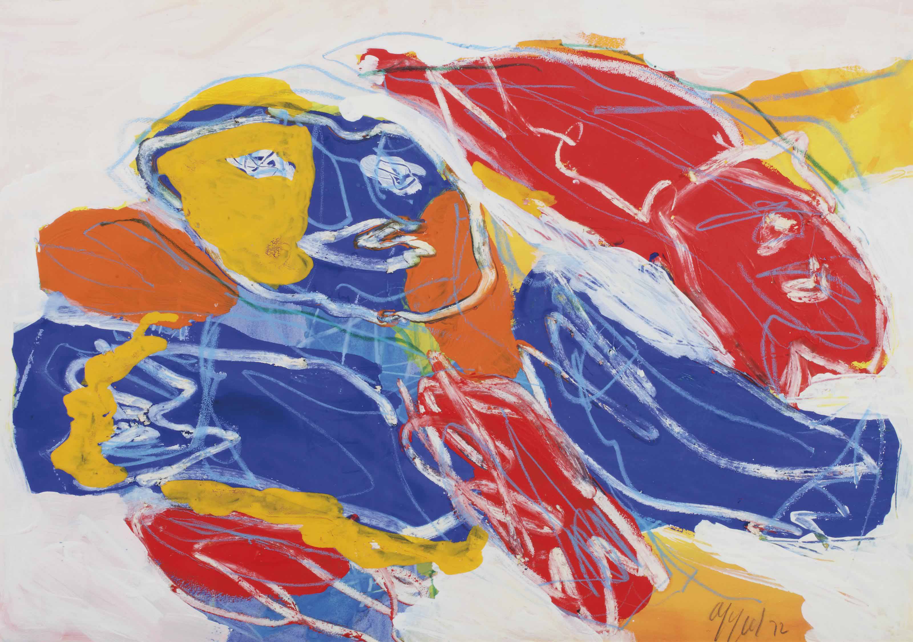 Karel Appel — Фигура и рыба