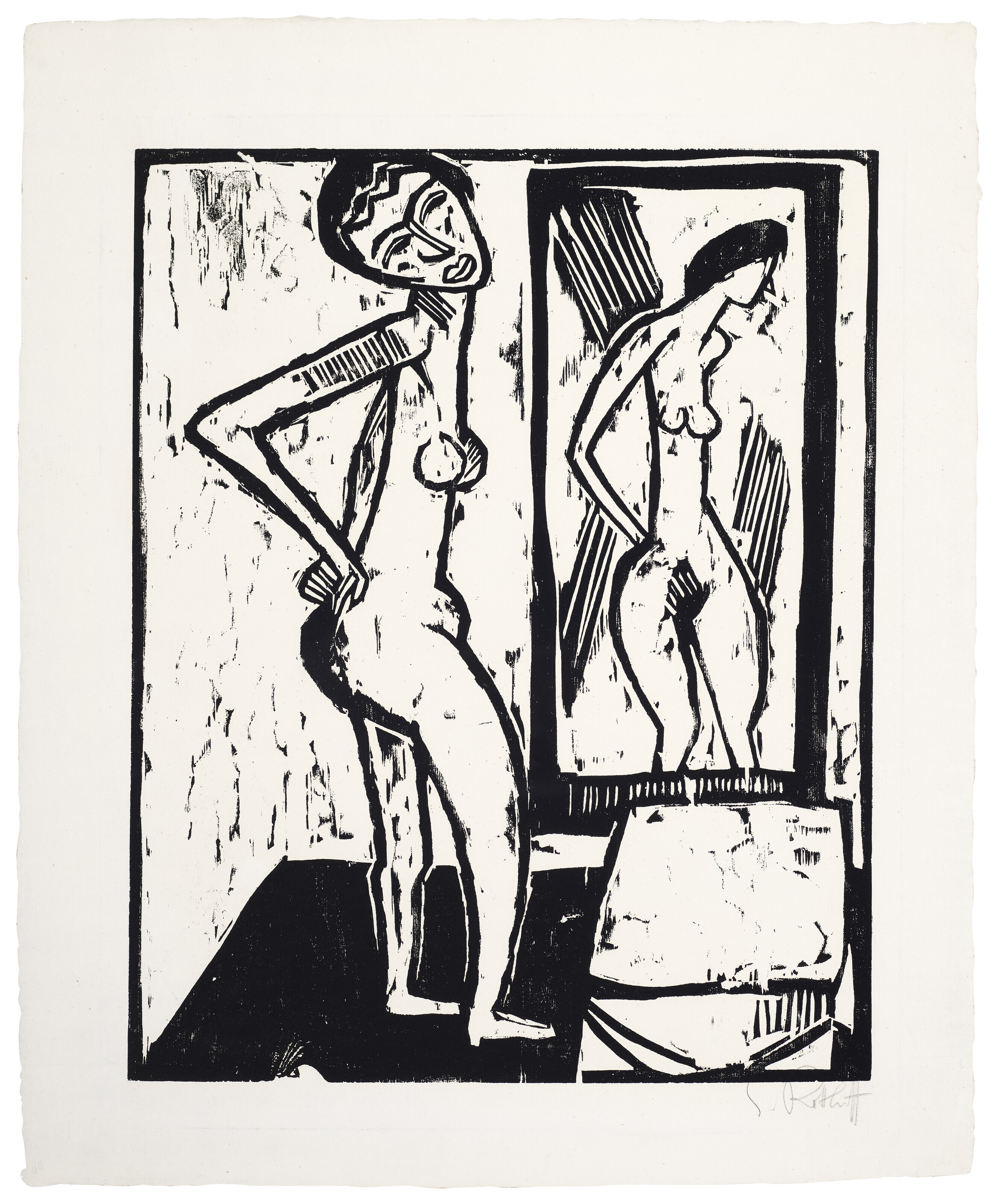 Karl Schmidt-Rottluff — Мама для журнала "Шпигель", от Зен Хольцшнитте фон Шмидт-Роттлафф