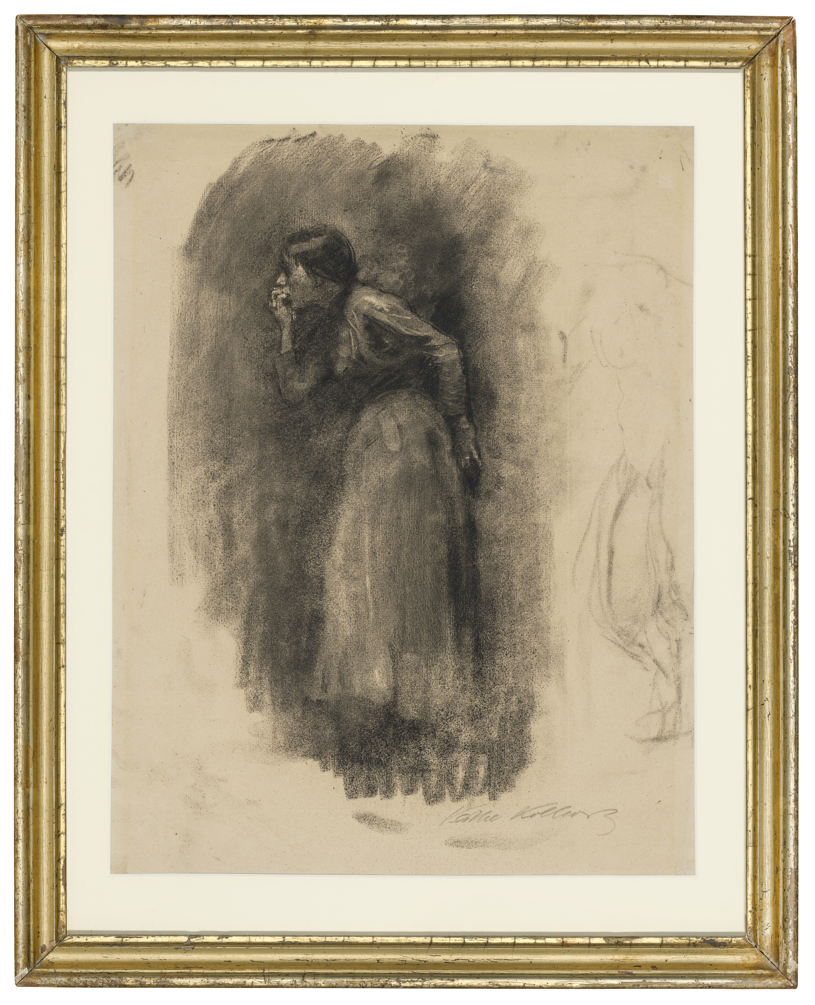Käthe Kollwitz — Молодая женщина, начальные звенья, изображение 2