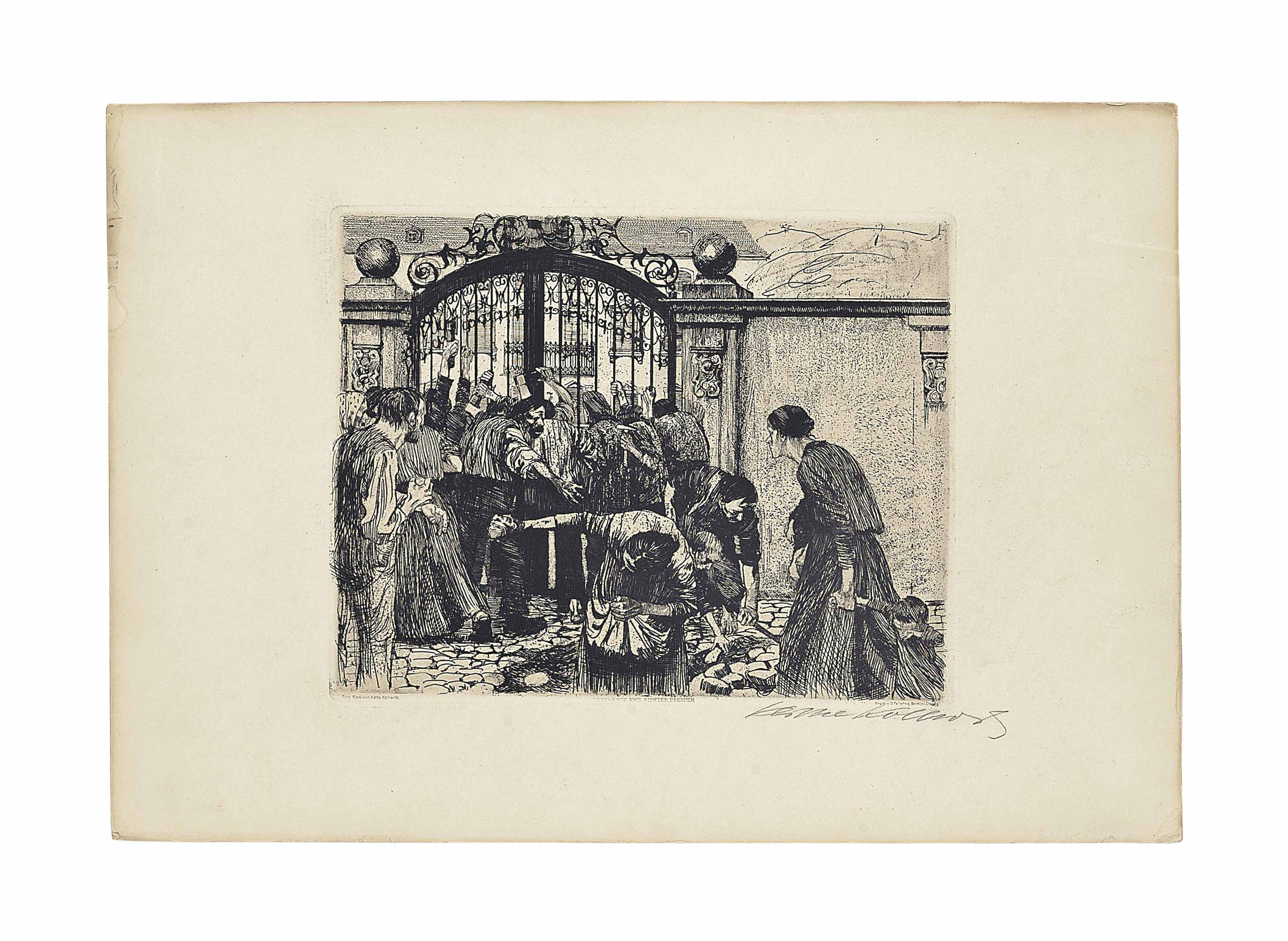 Käthe Kollwitz — Штурм, от: Ein Weberaufstand