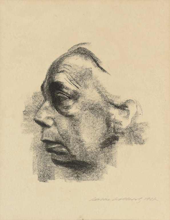 Käthe Kollwitz — Сельская мастерская в профиле (Кнезбек, 235)