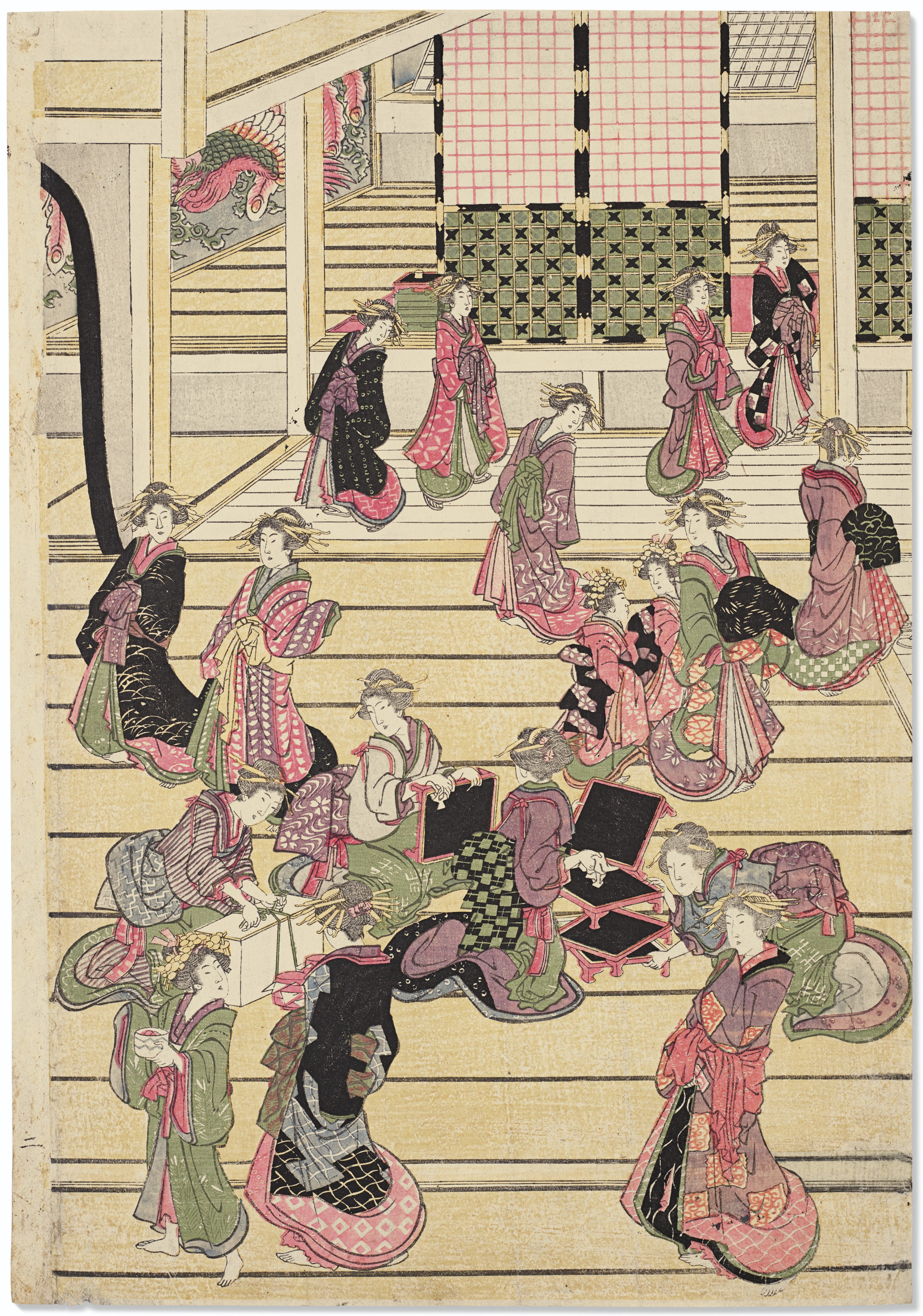 Katsushika Hokusai — Новый год в Йошиваре, изображение 2
