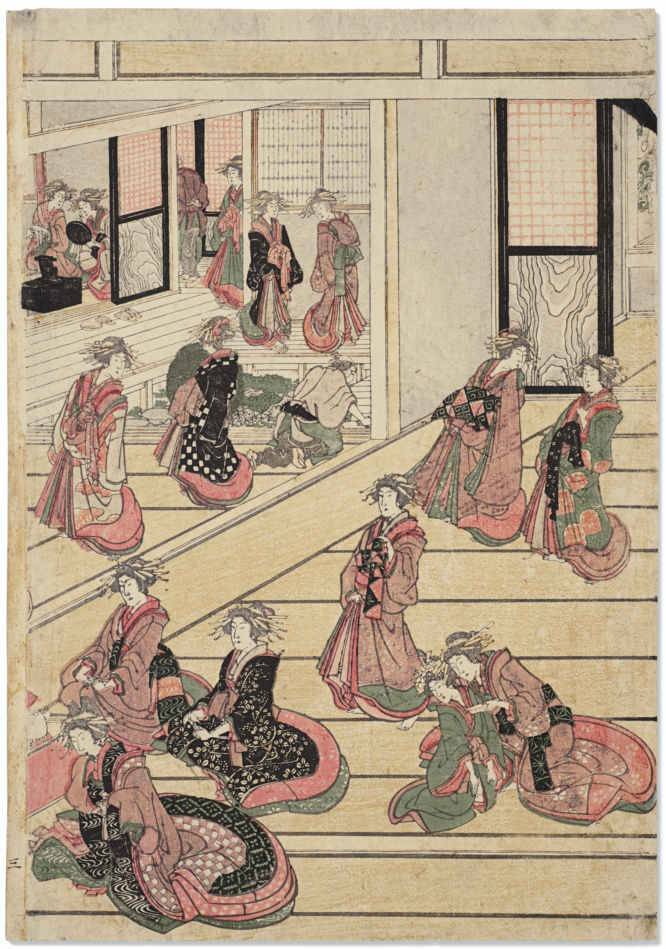 Katsushika Hokusai — Новый год в Йошиваре, изображение 3