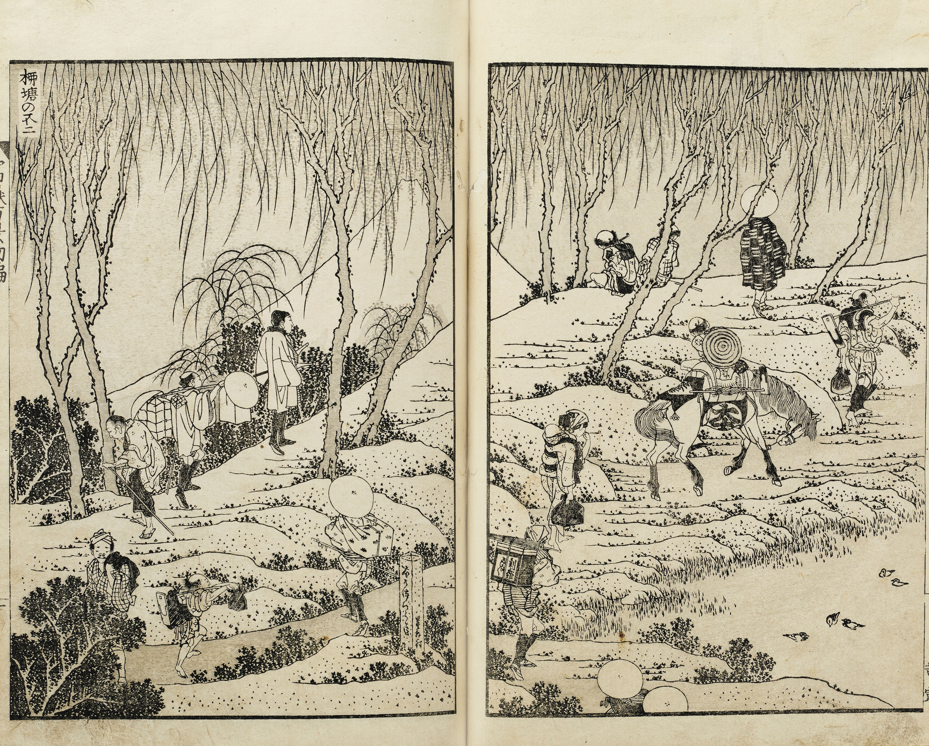 Katsushika Hokusai — Фугаку хяккэй ("Сто видов горы Фудзи"), 1834-35; ок. 1849 (том 3), изображение 6