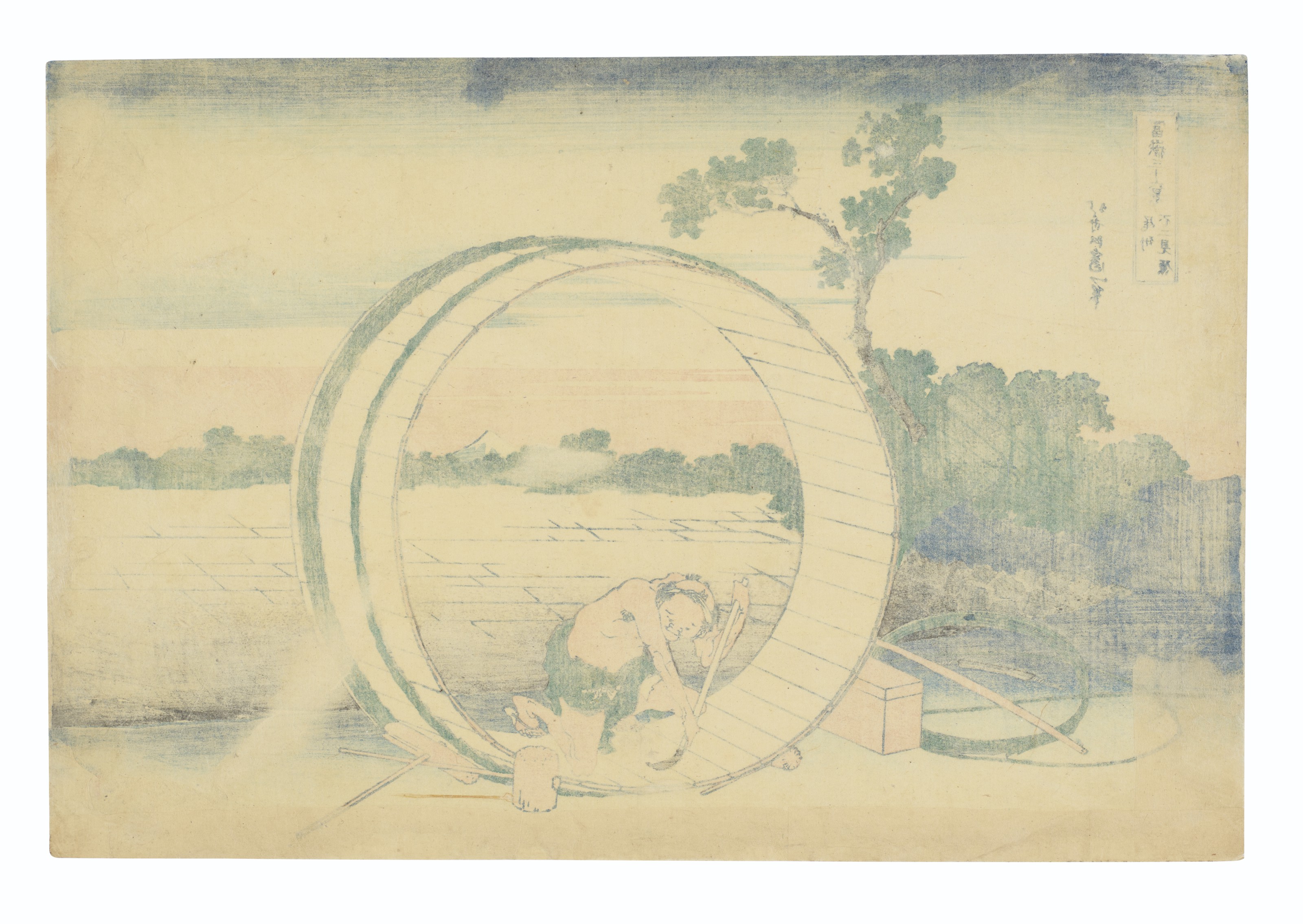 Katsushika Hokusai — Бишу Фудзимигахара (равнина с видом на Фудзи в провинции Овари), изображение 2