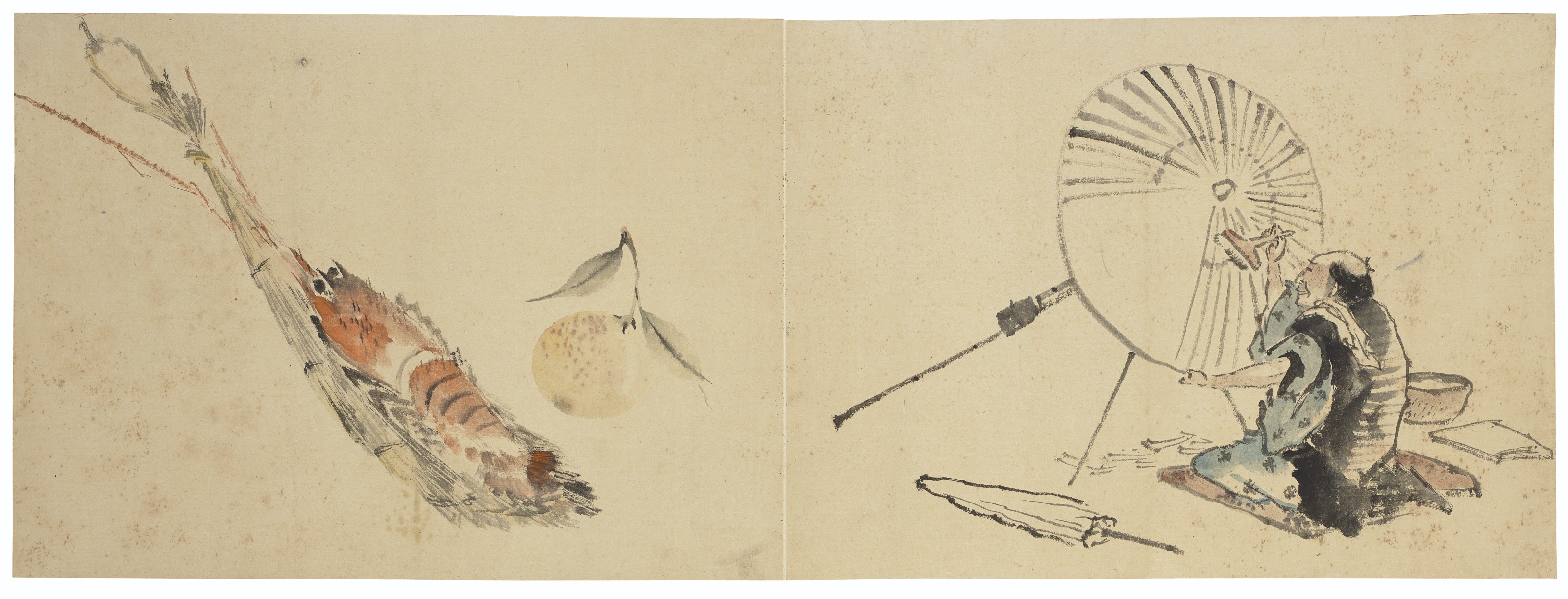 Katsushika Hokusai — Рисунки цветов, птиц и фигур, изображение 2