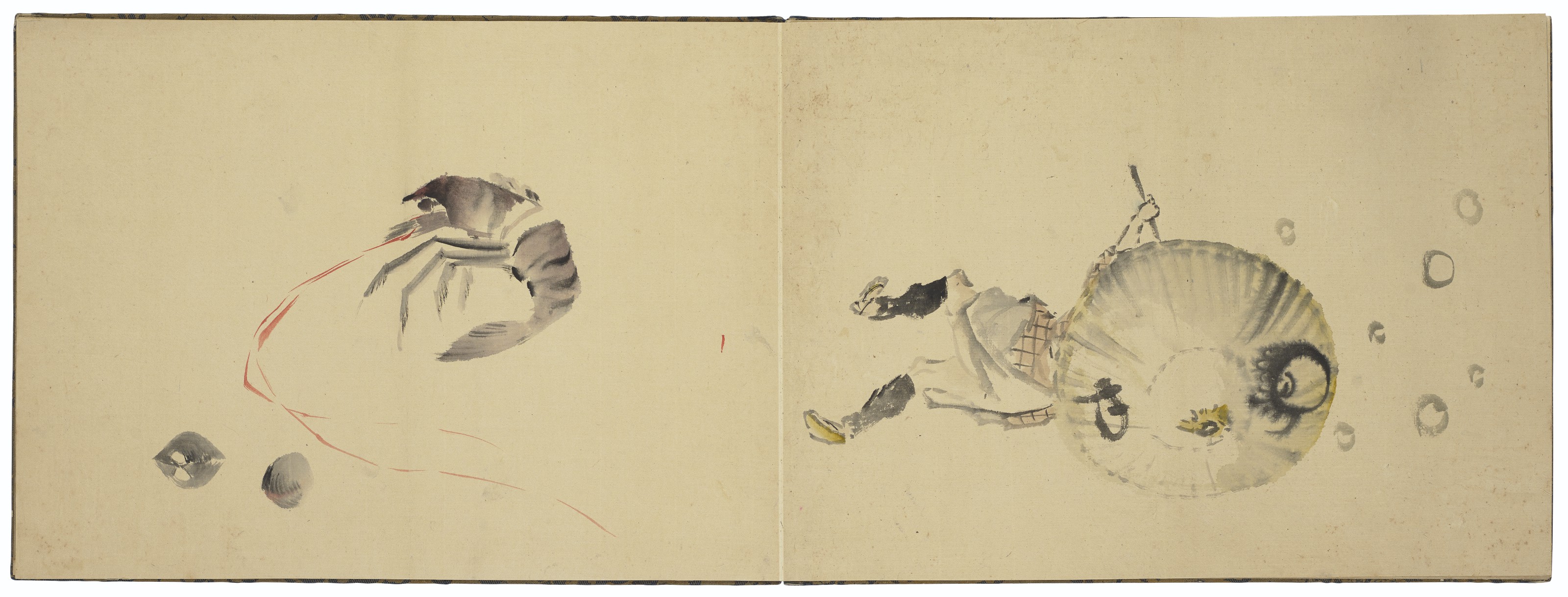 Katsushika Hokusai — Рисунки цветов, птиц и фигур, изображение 12