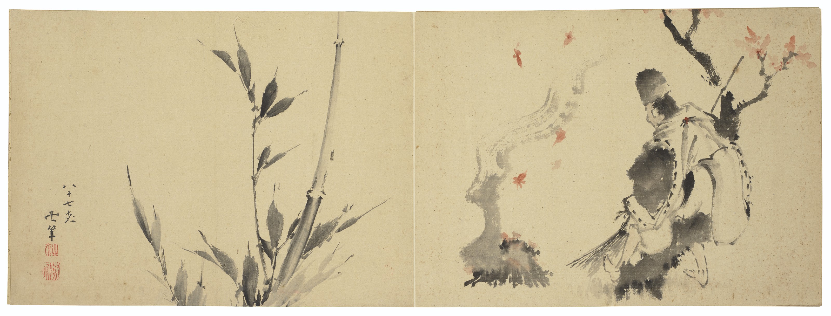Katsushika Hokusai — Рисунки цветов, птиц и фигур, изображение 3