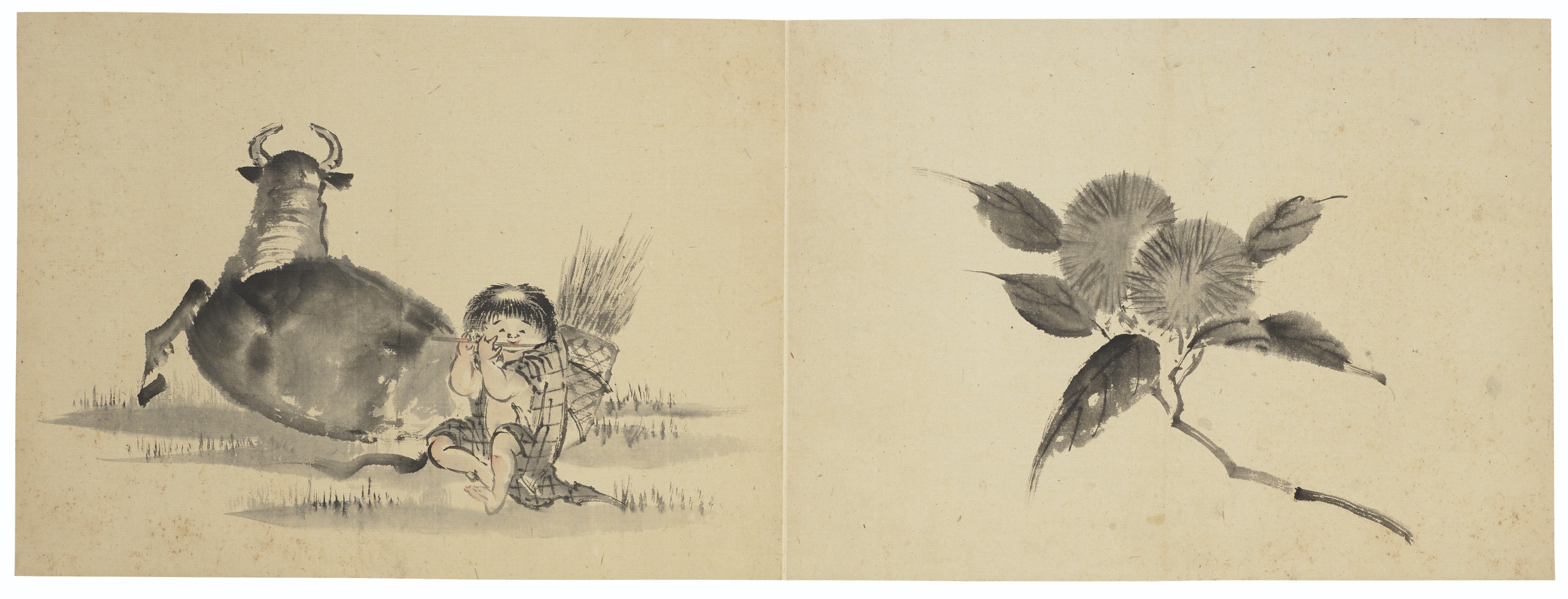 Katsushika Hokusai — Рисунки цветов, птиц и фигур, изображение 4