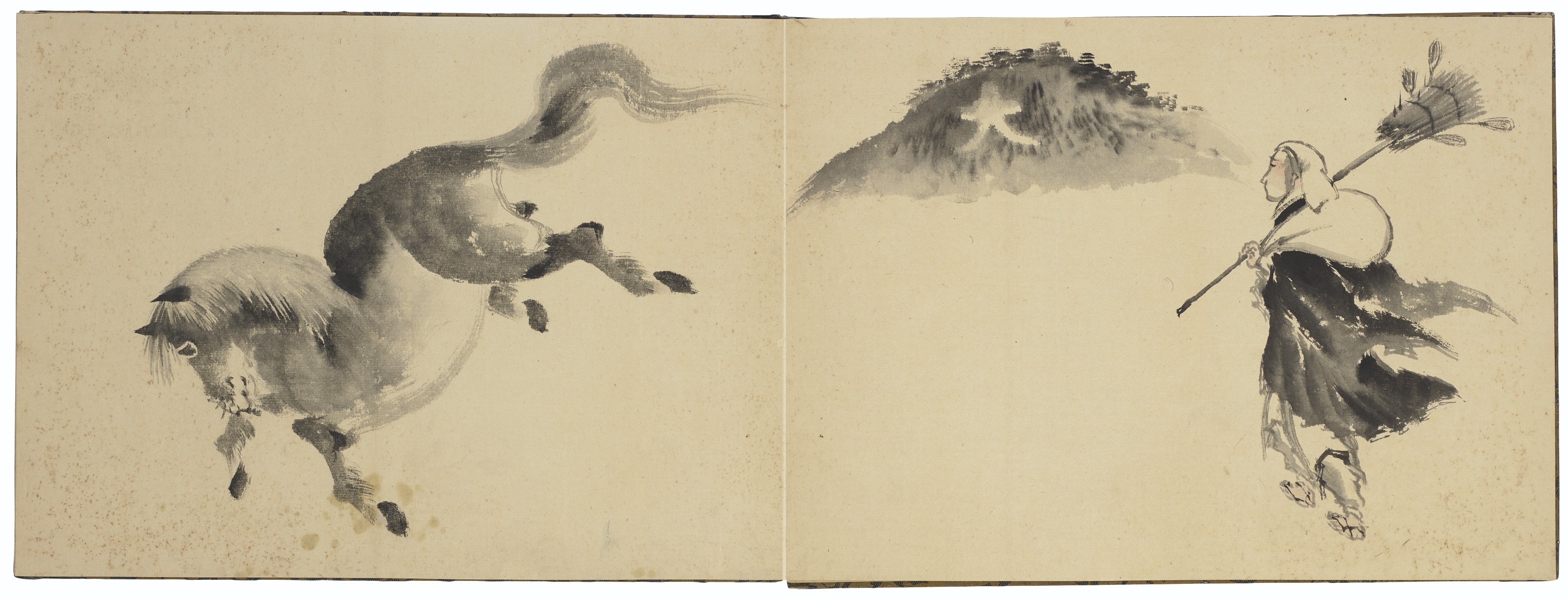 Katsushika Hokusai — Рисунки цветов, птиц и фигур, изображение 8