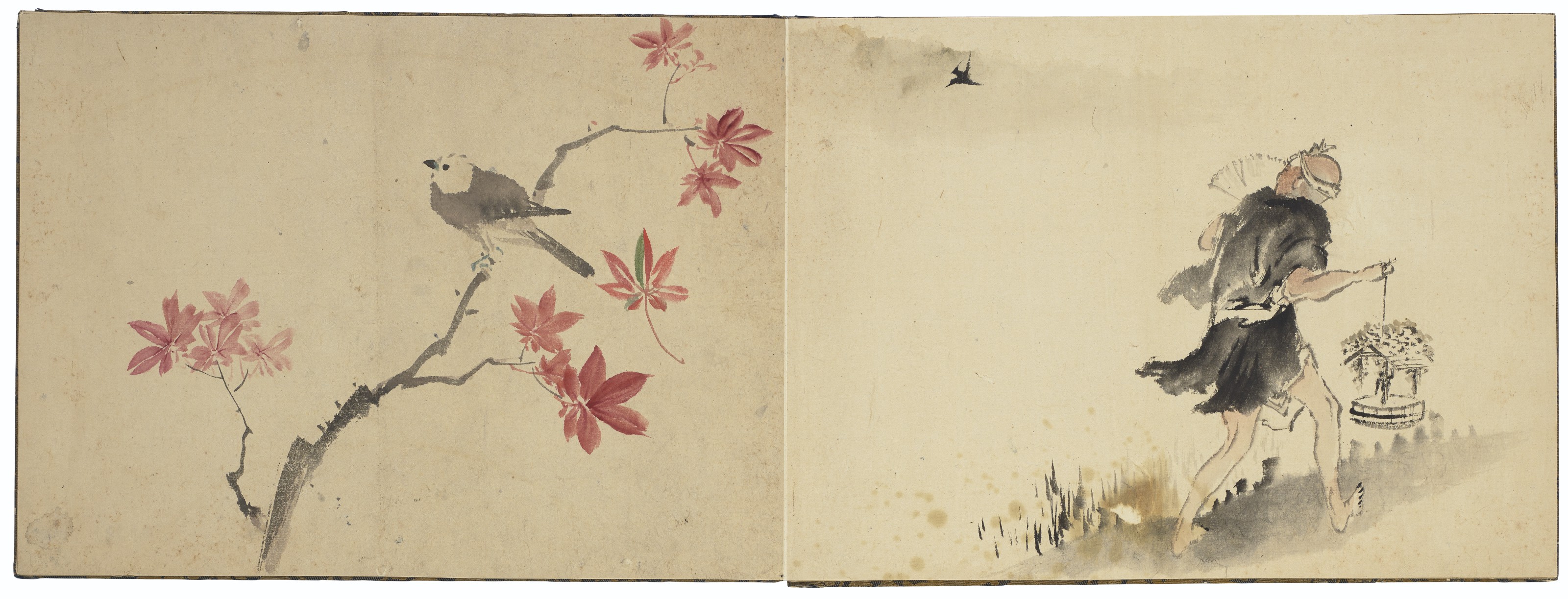 Katsushika Hokusai — Рисунки цветов, птиц и фигур, изображение 10