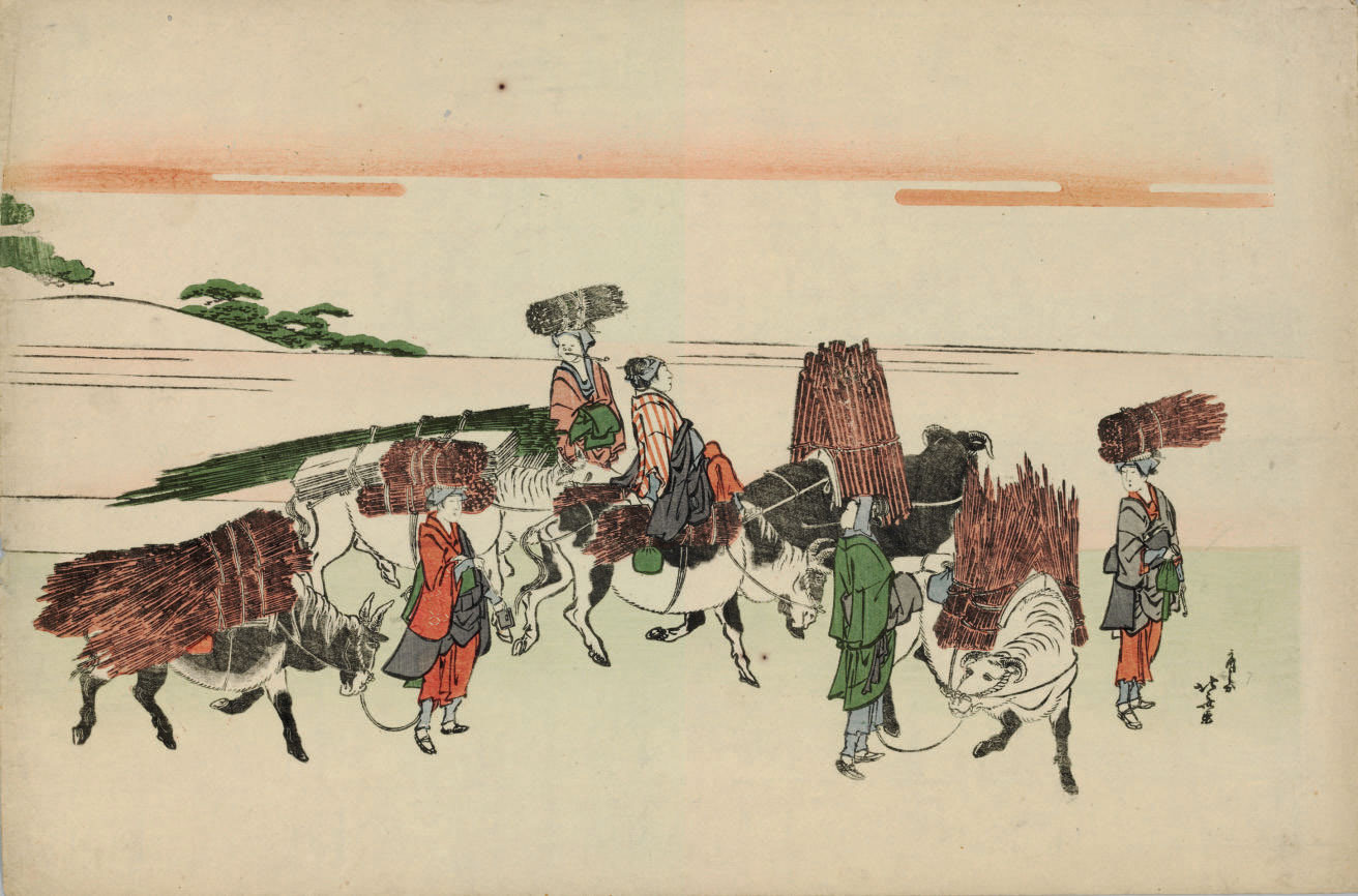 Katsushika Hokusai — Сборщики древесины из Охары